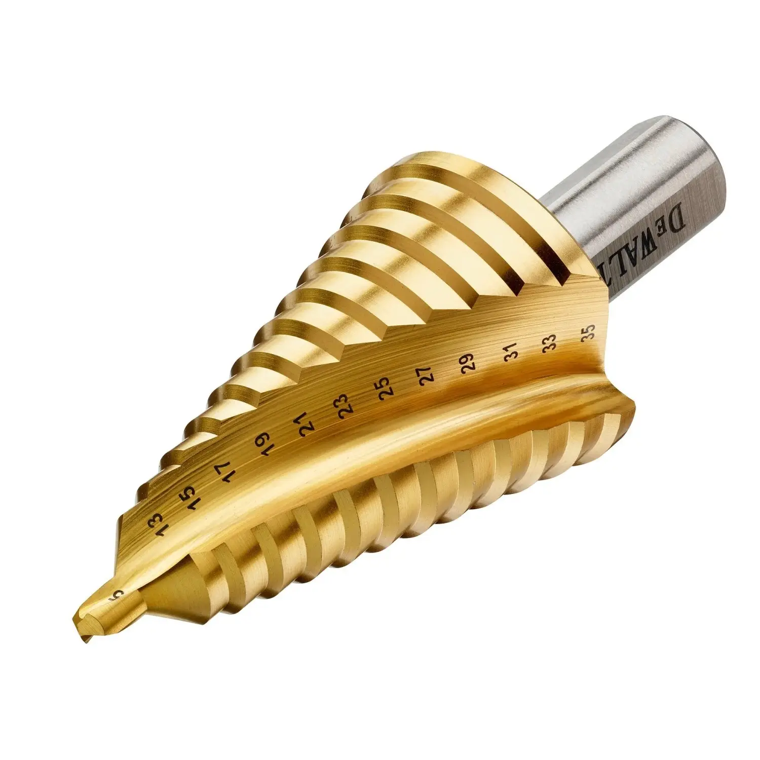 DeWALT Titanový stupňovitý vrták do kovu, stopka pr. 12,7 mm, 5-35 mm