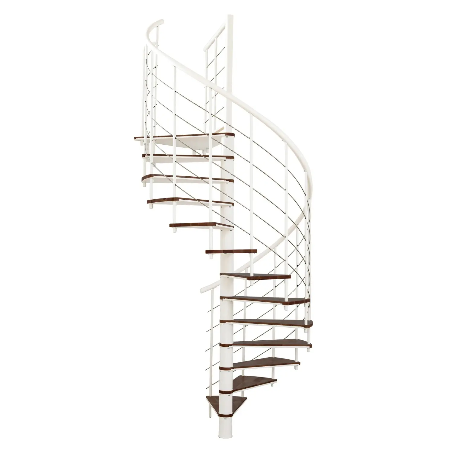 Minka STAIRS Kombinované točité schodiště Fusion ořech/bílá pr. 160 cm