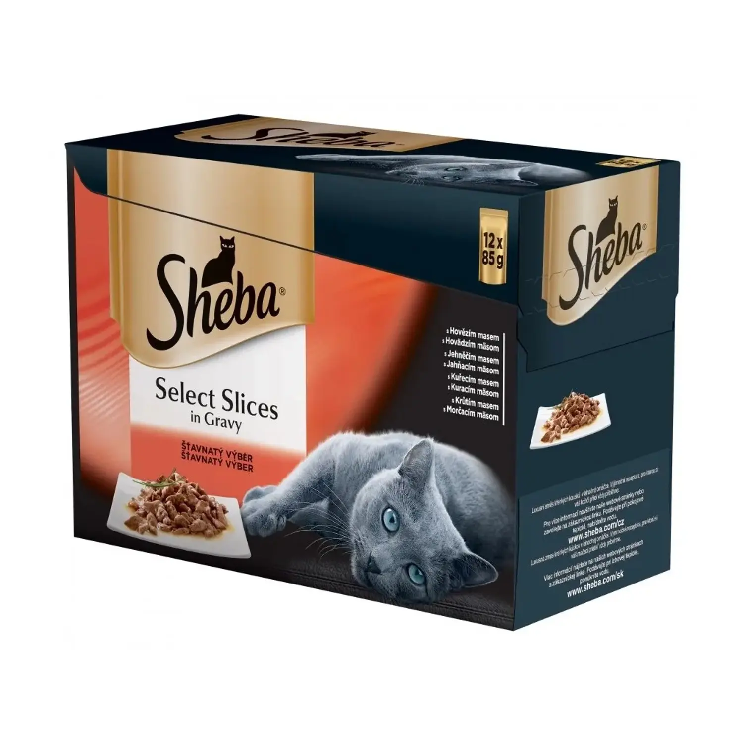 Sheba Steamed & Tender masové menu Kapsička pro kočky 12 x 85 g