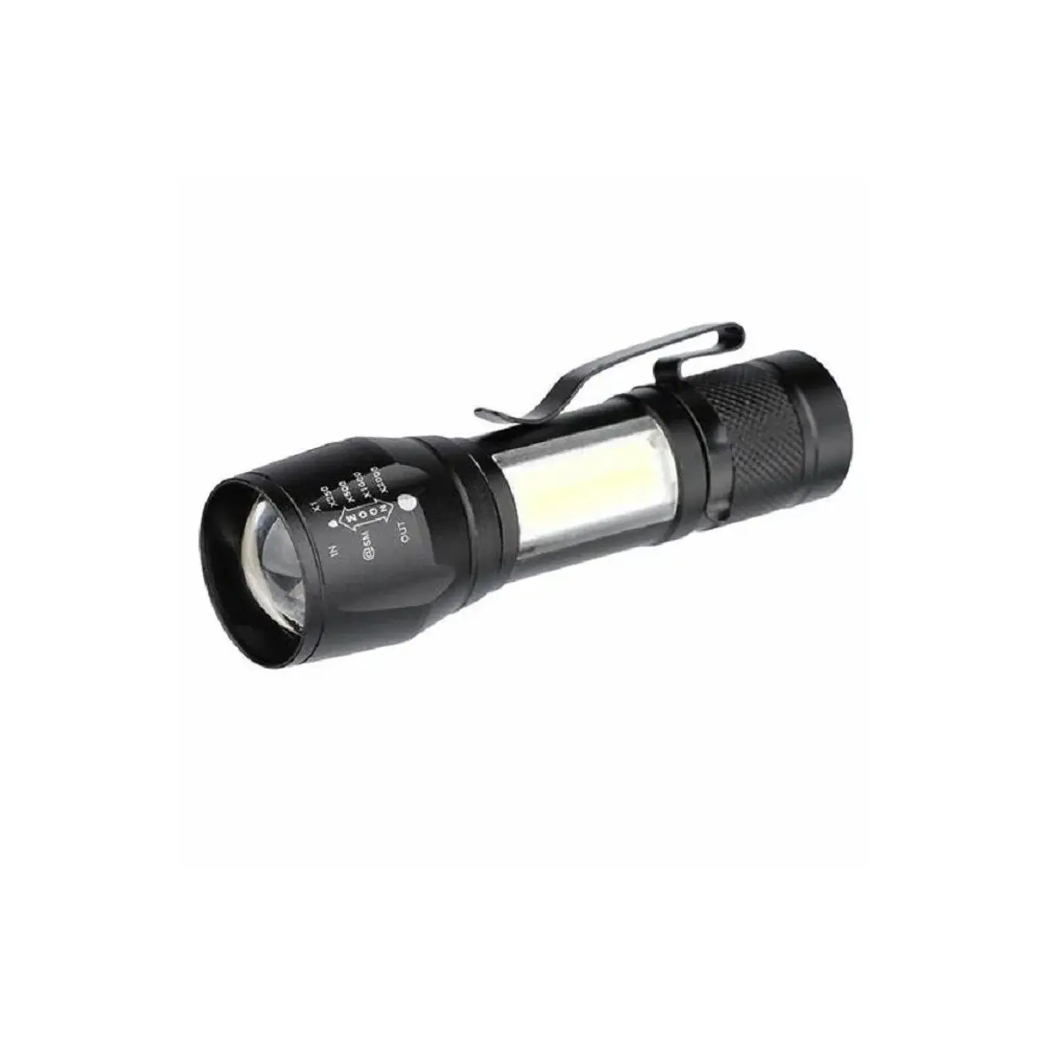Solight LED svítilna kovová, 150 + 60 lm, COB, nabíjecí, USB-C, černá