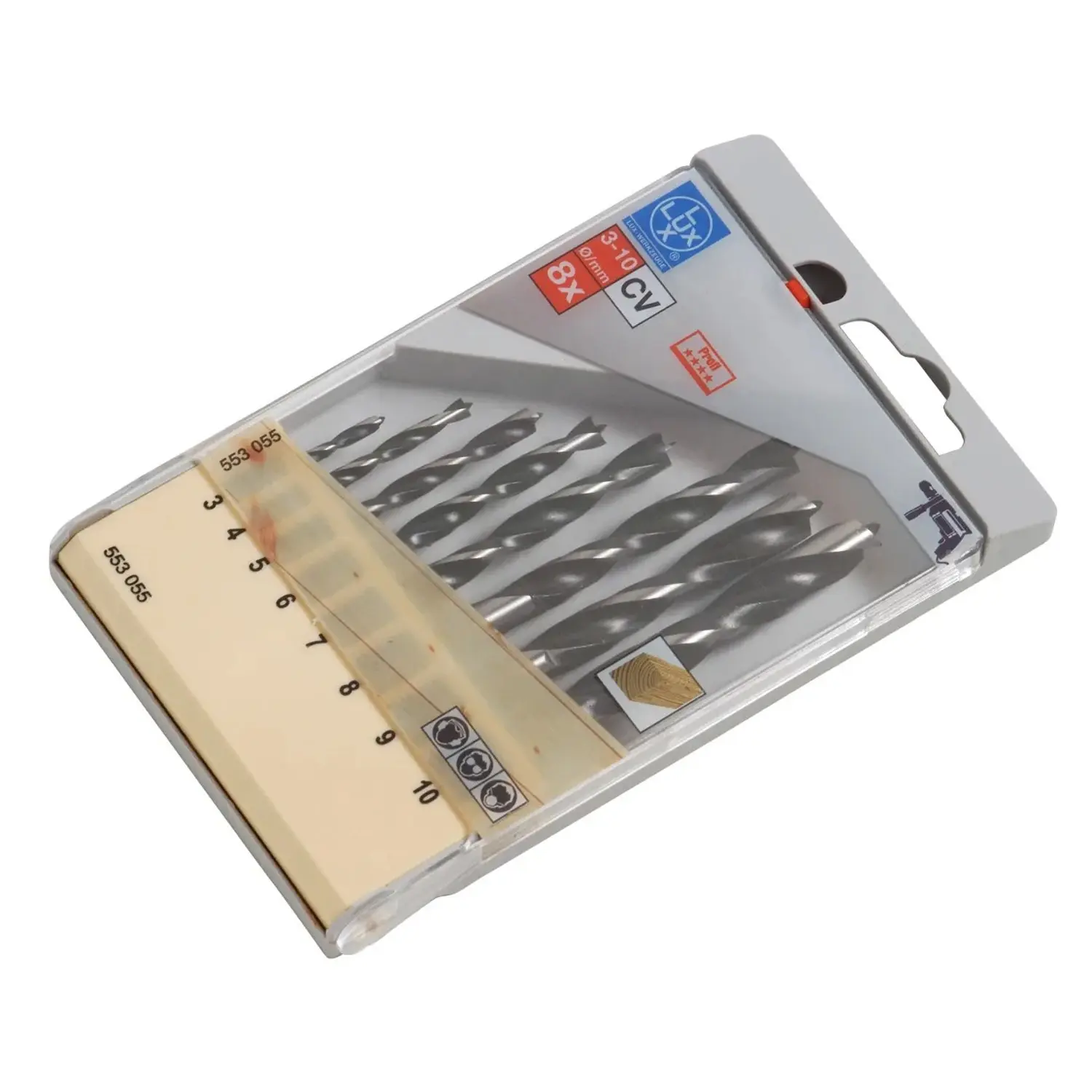 LUX-TOOLS Sada vrtáků do dřeva 3 mm - 10 mm 8dílná