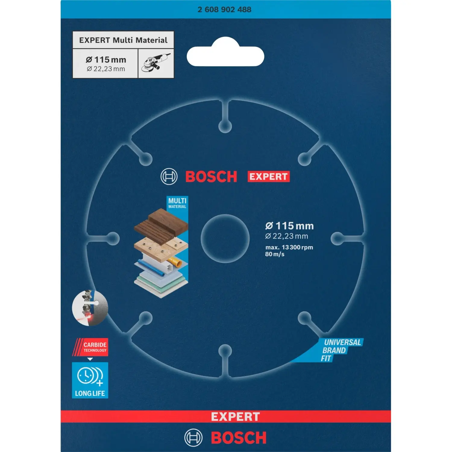 Bosch Karbidový řezací kotouč EXPERT MultiMaterial pr. 115x22,23 mm (2608902488)