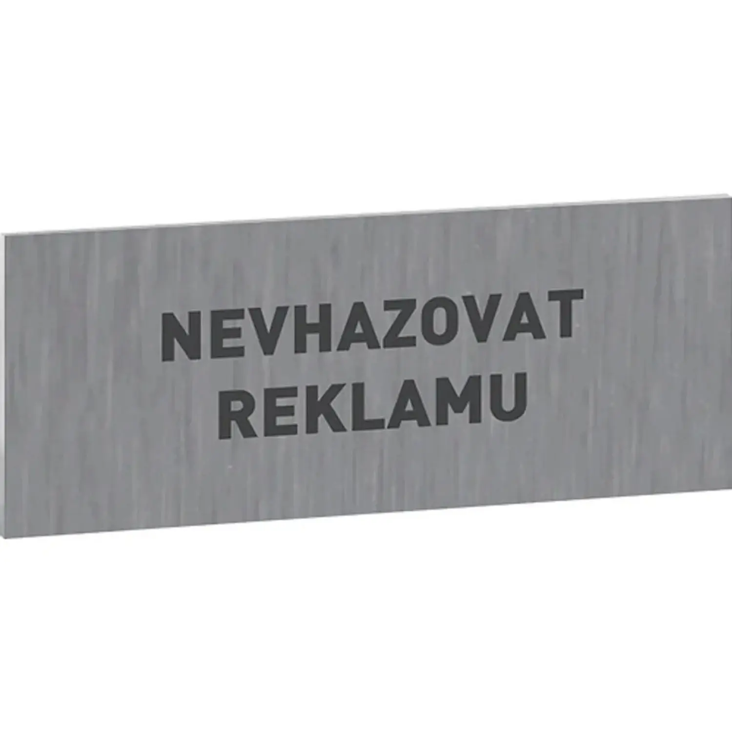 Walteco Zákazová cedulka "Nevhazovat reklamu" nerez samolepicí, 60 x 25 mm