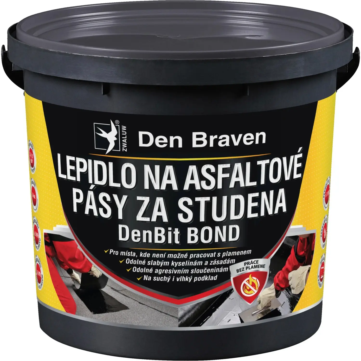Den Braven Lepidlo na asfaltové pásy za studena DenBit BOND Typ: kbelík, v balení: 10 kg