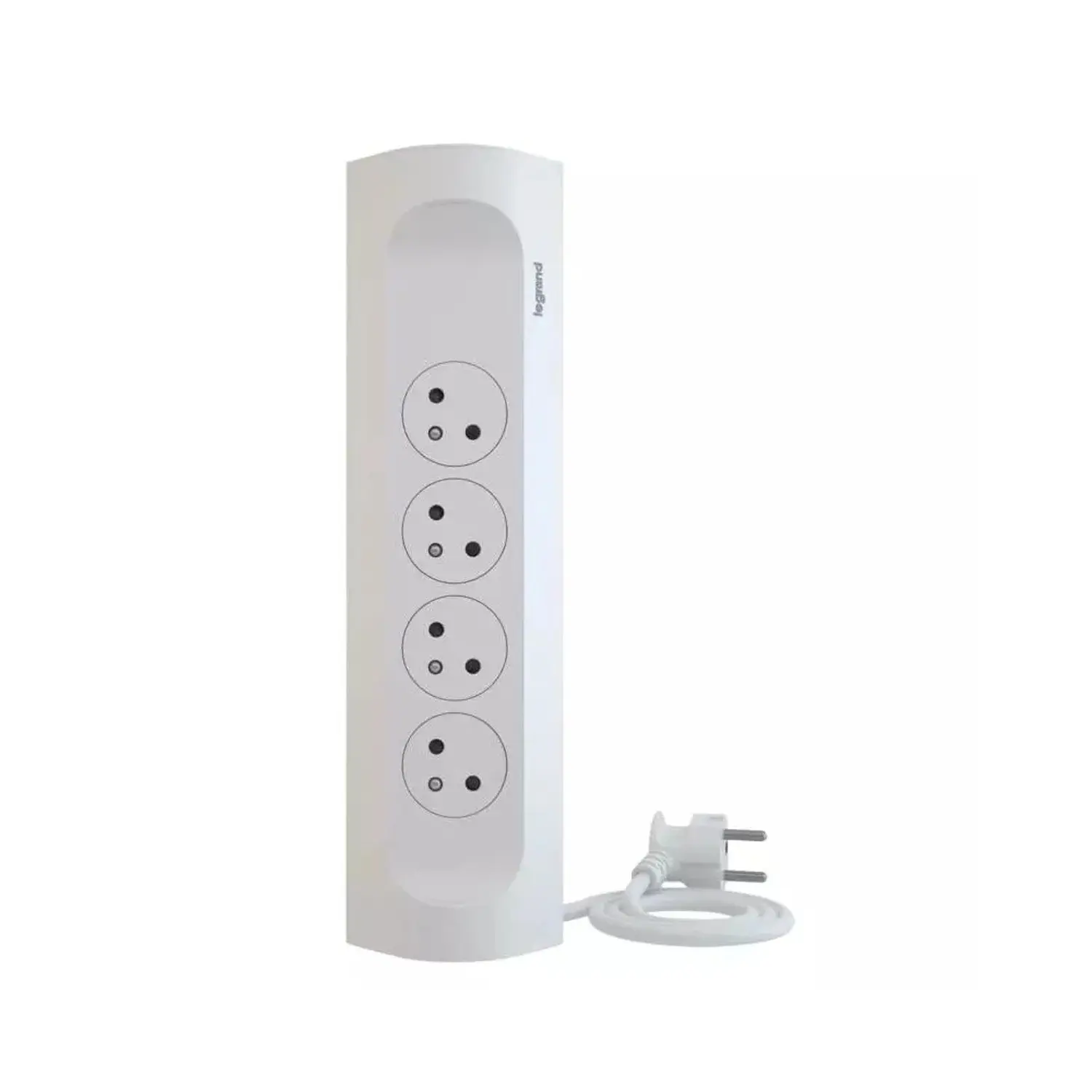 Legrand prodlužovací kabel 1 m / 4 zásuvky / bílá-černá / PVC / 1,5 mm2