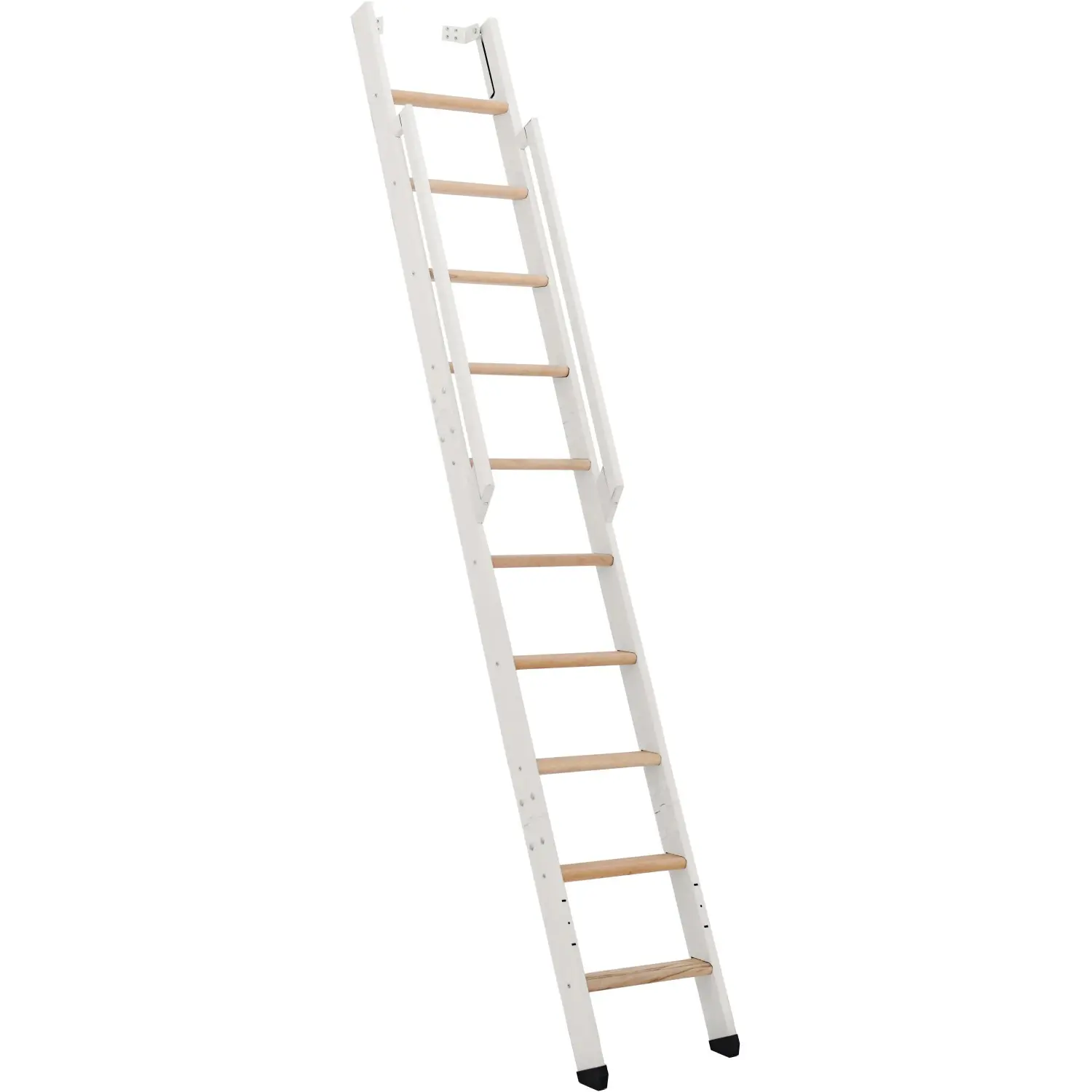 Minka STAIRS Přímé žebříkové schodiště Strong buk/bílá, 10 schodů, 243 cm