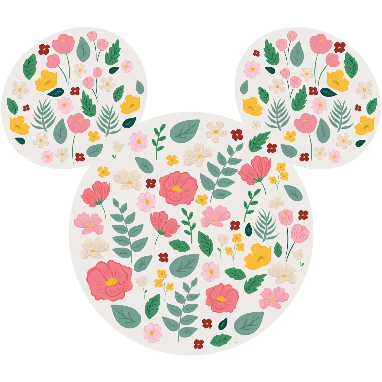 Komar Samolepicí vliesová fototapeta Mickey Head Wildflowers pr. 125 cm