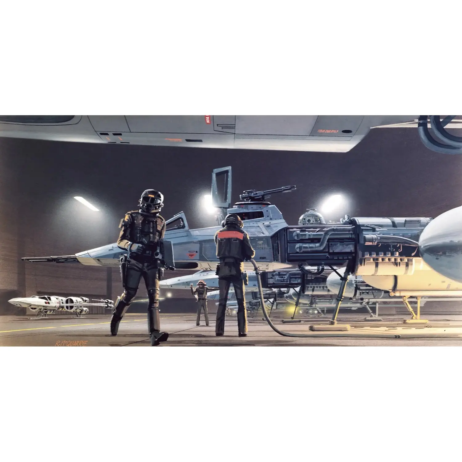 Komar Vliesová fototapeta Star Wars Classic RMQ Yavin Hangar 500 x 250 cm