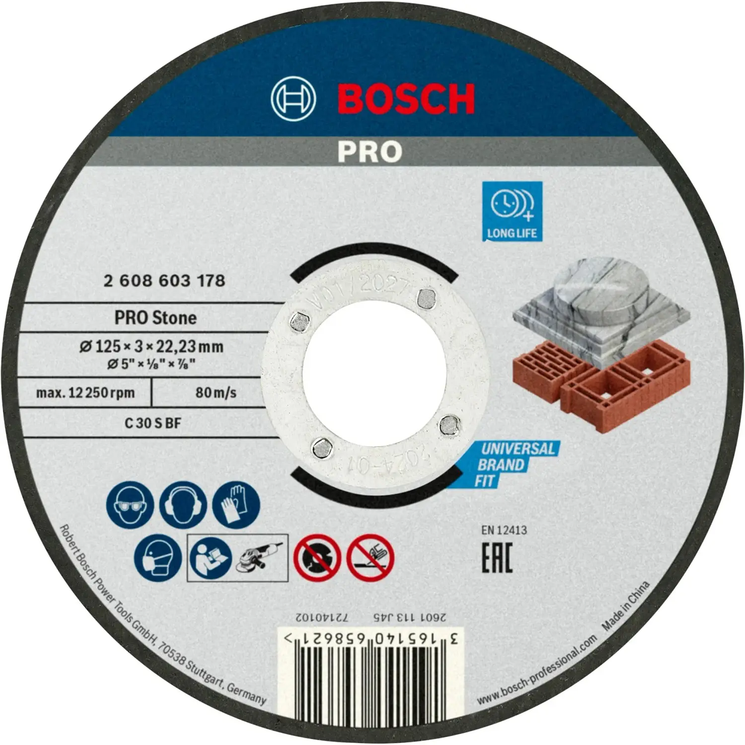 Bosch Řezací kotouč pro řezání kamene PRO STONE pr. 125/22,23 x 3,0 mm