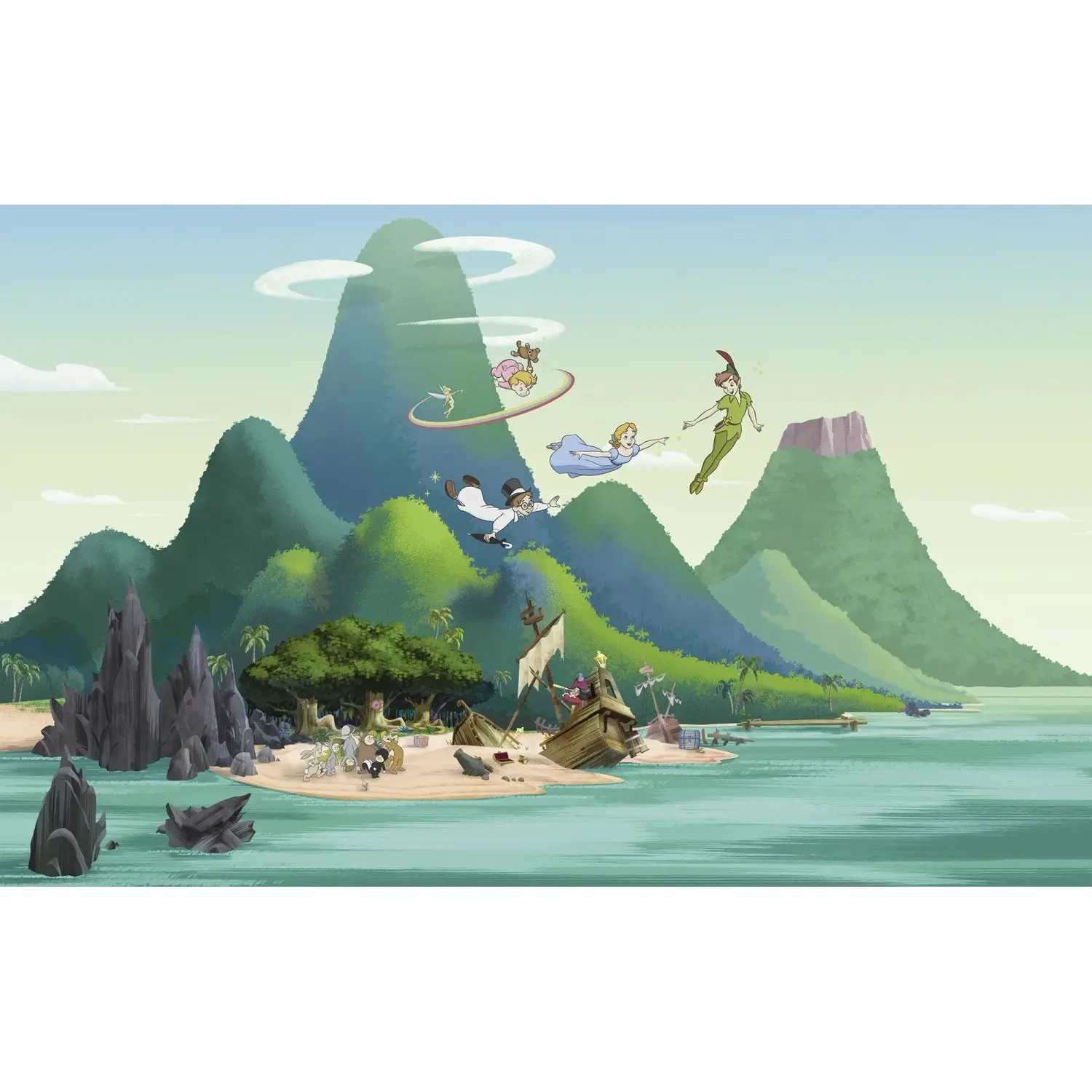 Komar Vliesová fototapeta Disney Peter Pan And the Lost Boys 400 x 250 cm