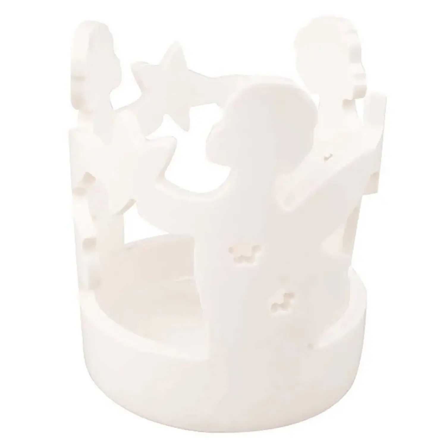 Anděl Přerov Svícen s andílky porcelánový 6,5 x 8 x 6,5 cm