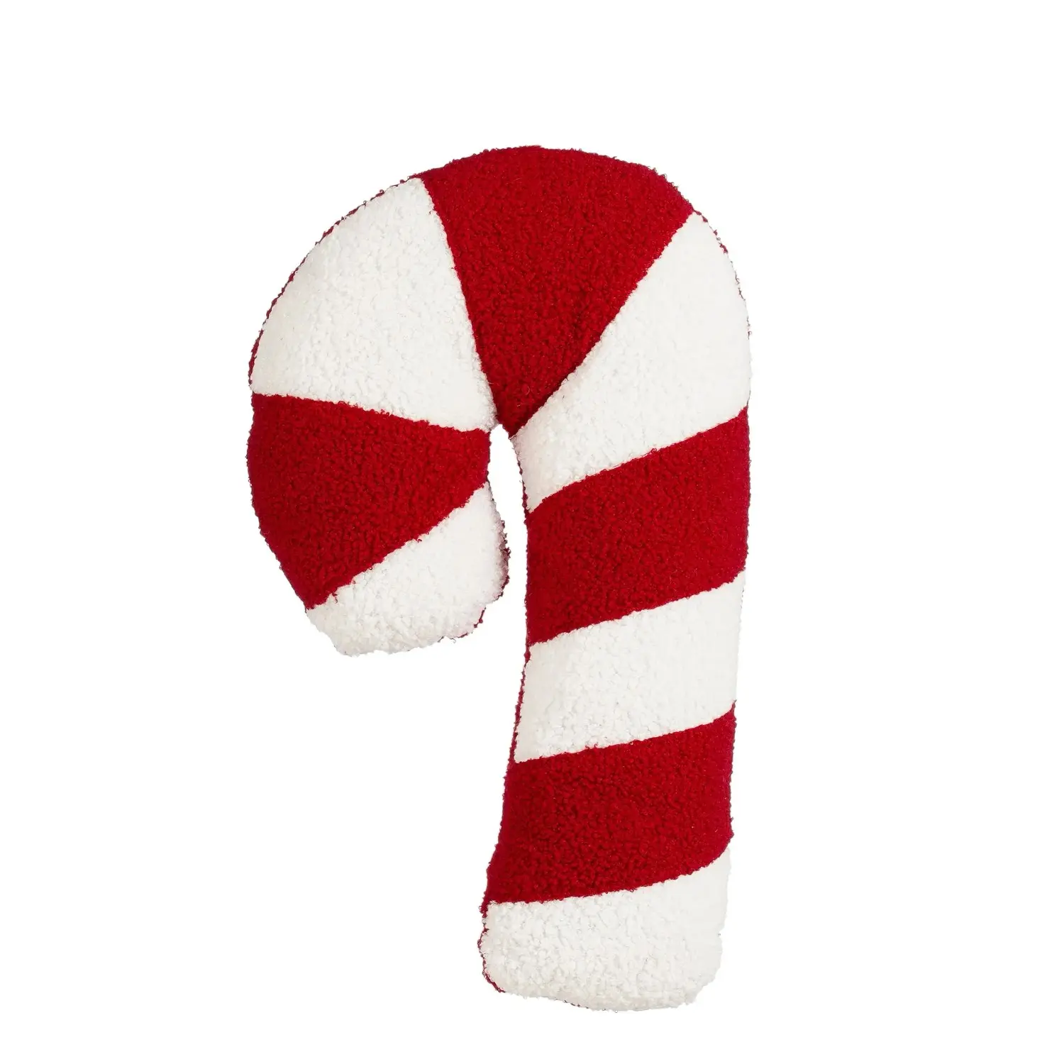 MICA Vánoční polštář Candy Cane červeno-bílý 27 x 11 x 45 cm