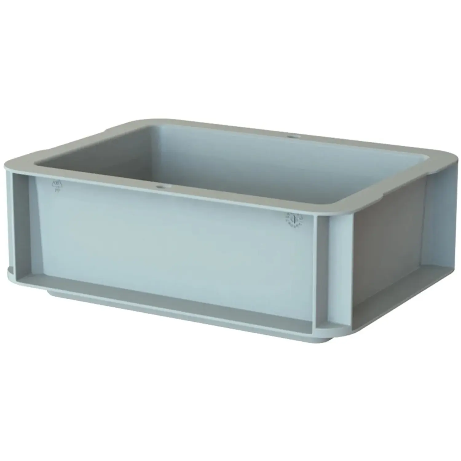 Surplus Systems Eurobox s plnou stěnou, šedý, 5,1 l, 300 x 200 x 120 mm