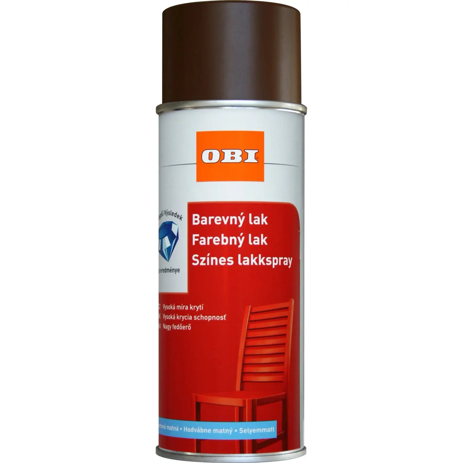 OBI Lak ve spreji hedvábně matný RAL 8011 oříšková hnědá 400 ml