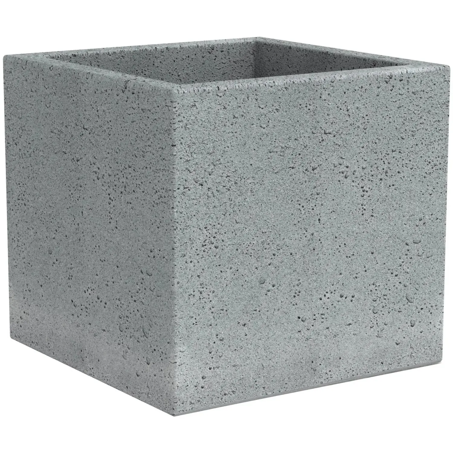 Scheurich Hranatý květináč C-Cube 240 Stony Grey 28,5 x 28,5 x 27 cm