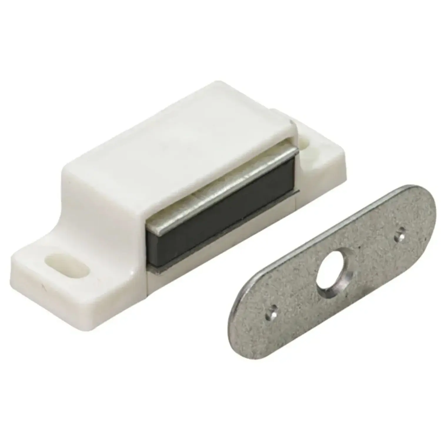 Hettich Magnetická sklapka 4 kg, destička pevná, 45 × 14 × 15 mm, bílá, 4 ks