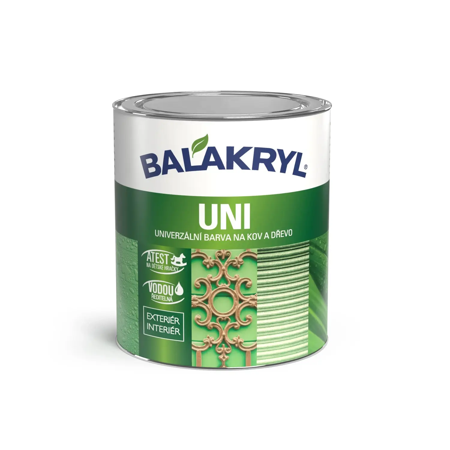 BALAKRYL Univerzální barva na kov a dřevo UNI SATIN 7011 šedá 0,7 kg