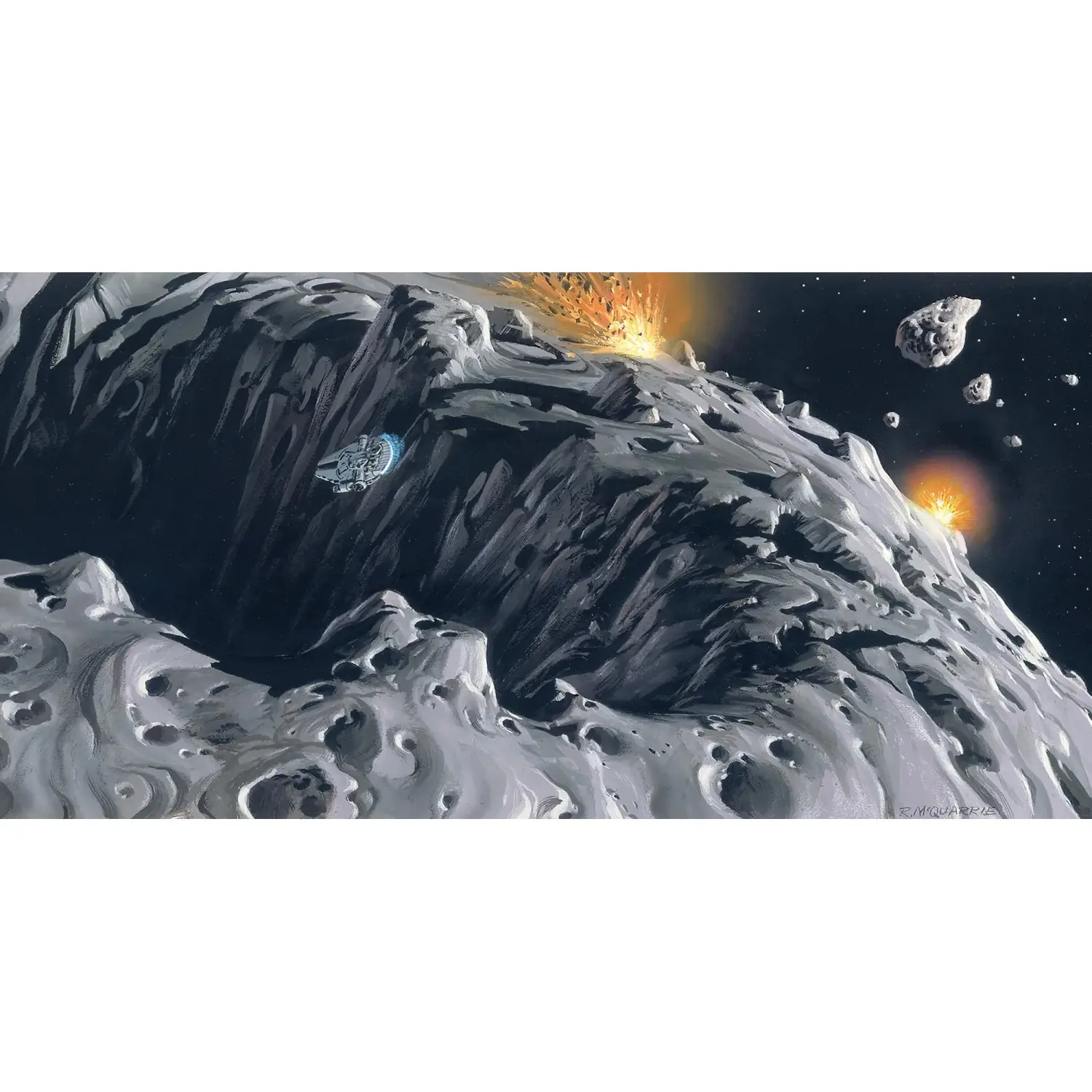 Komar Vliesová fototapeta Star Wars Classic RMQ Asteroid 500 x 250 cm