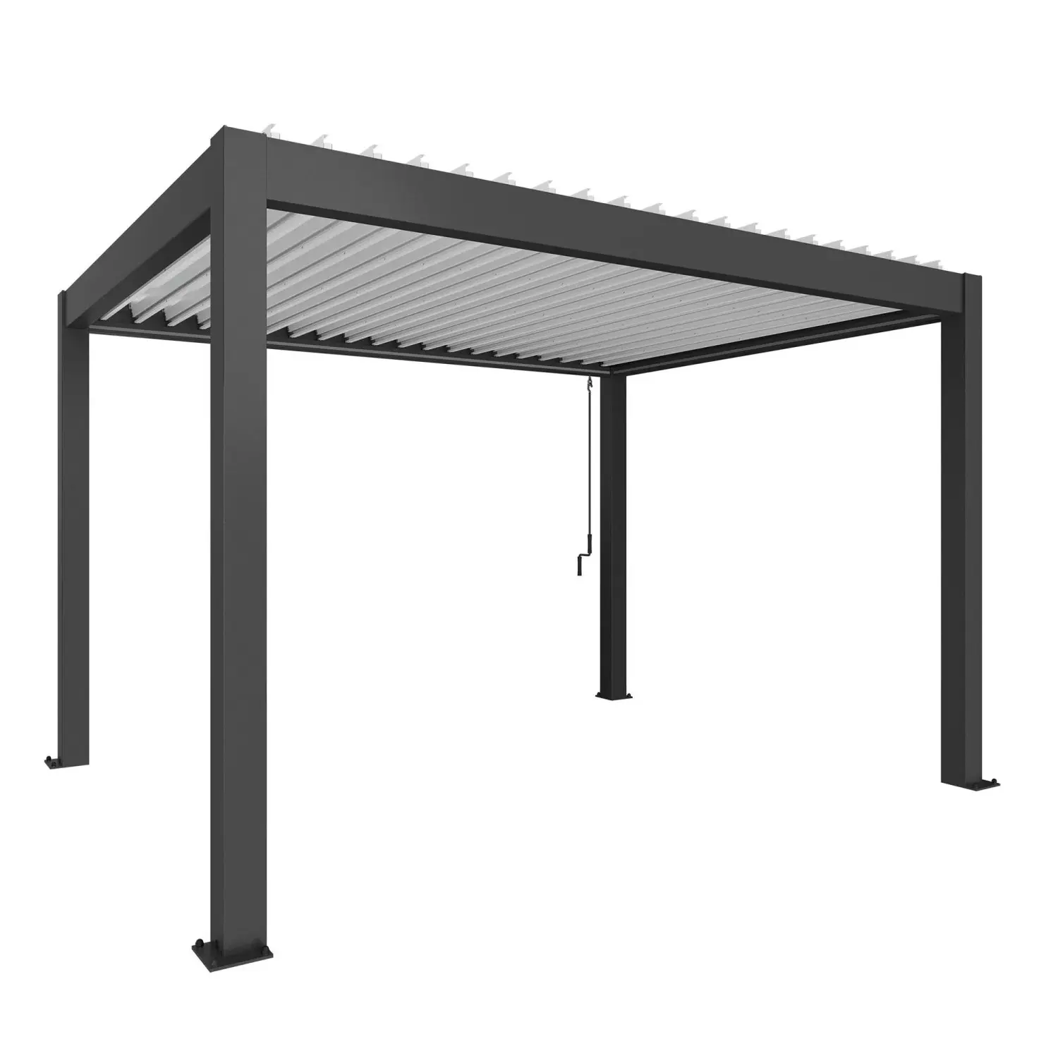 Biohort Pergola 4 x 3 tmavě šedá/bílá 404,5 x 312 cm