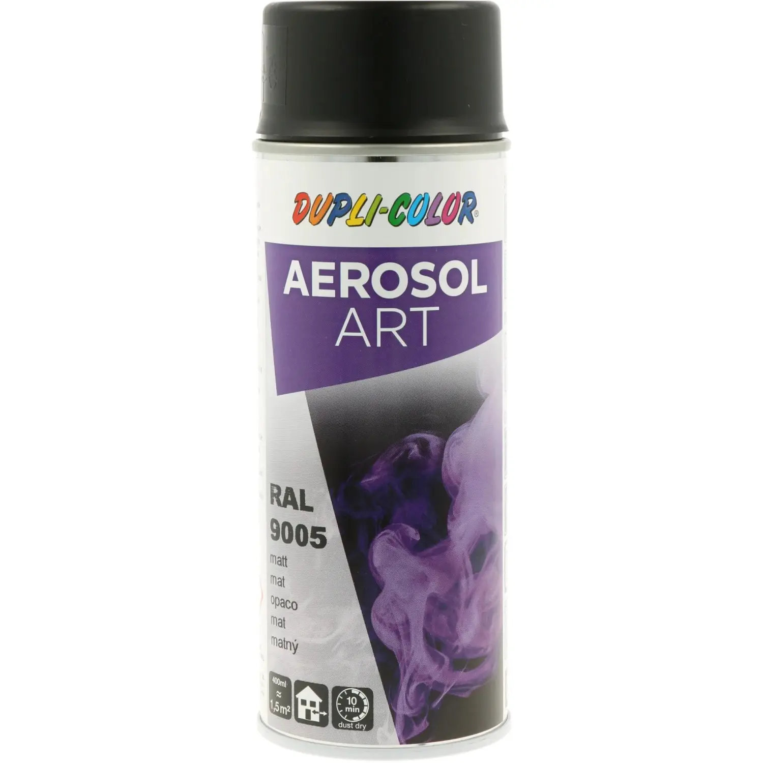 DUPLI-COLOR Lak ve spreji AEROSOL ART (9005) černá matná 400 ml