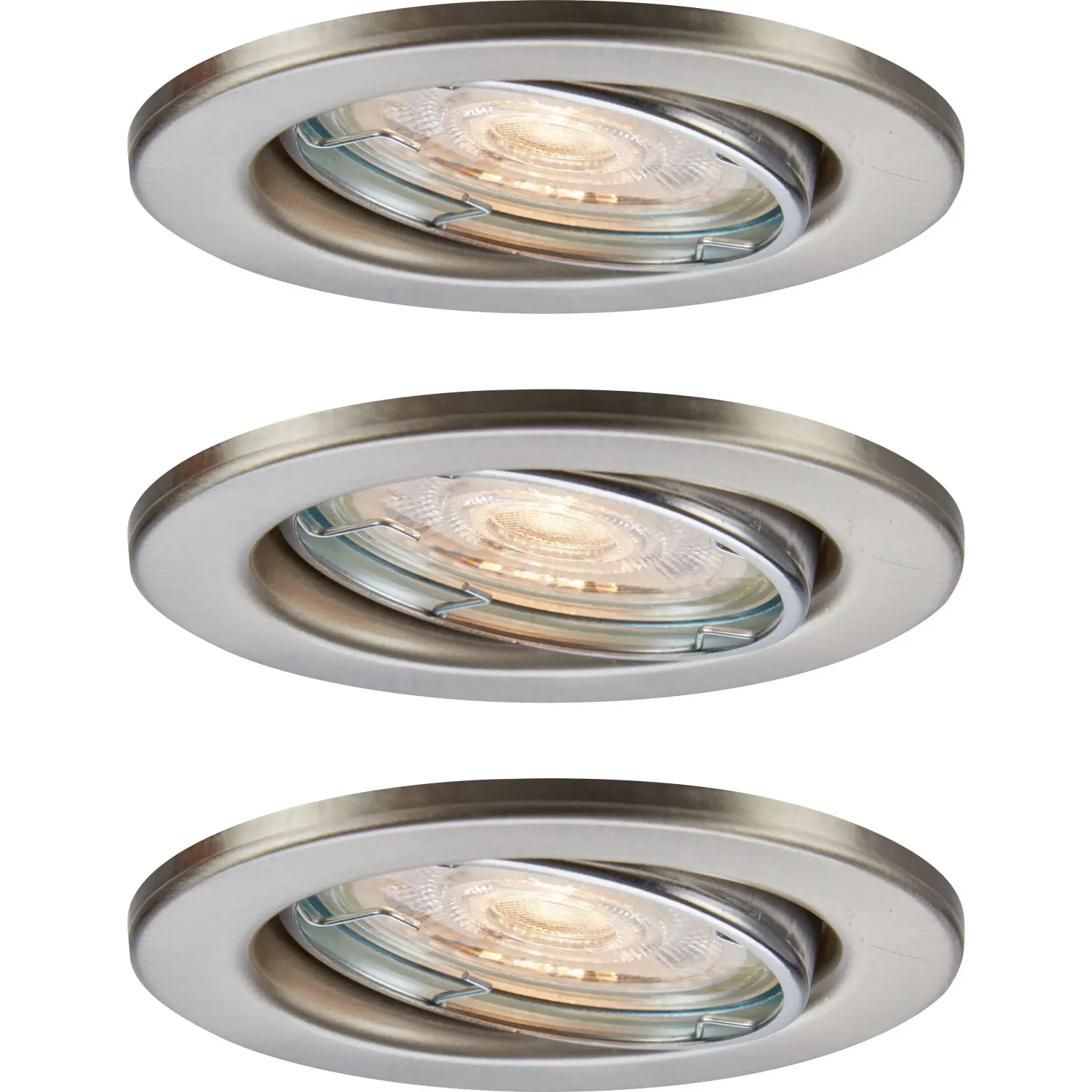 OBI LED vestavné svítidlo 86R nikl GU10, 3,5W 345lm 3000K, pr. 86 mm, 3 ks