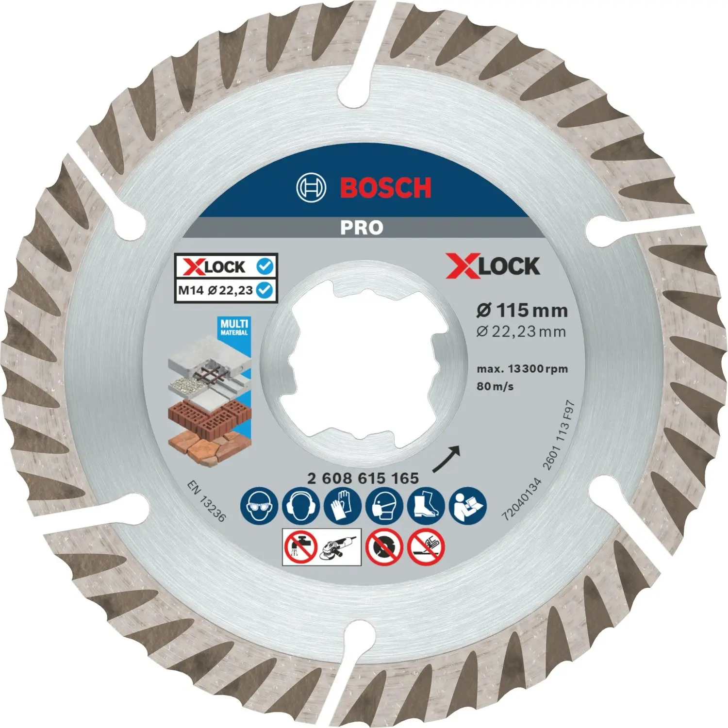 Kotouč DIA Bosch Standard for Uni. T X-L 115×22,23×2×10 mm
