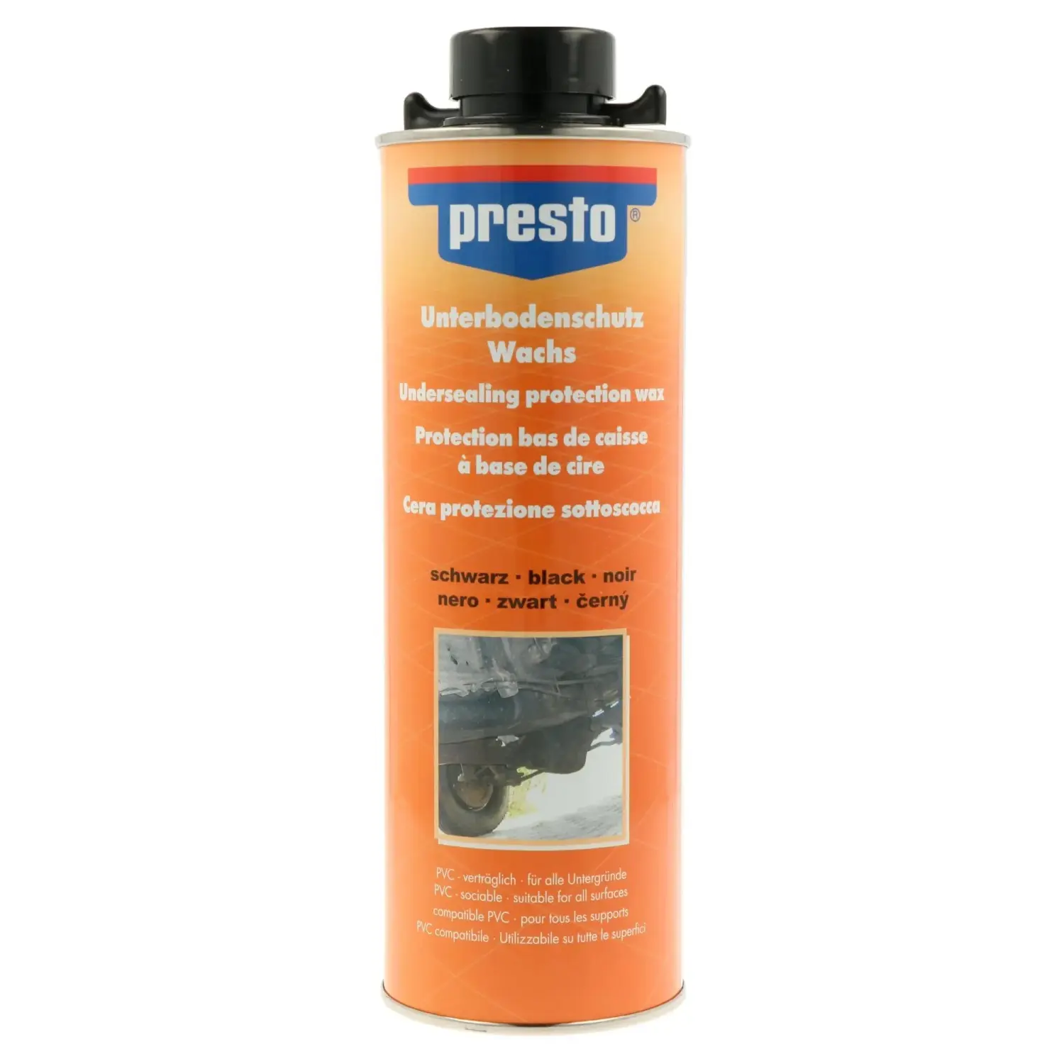 Presto Adhezivní vosk proti korozi 1000 ml, černý