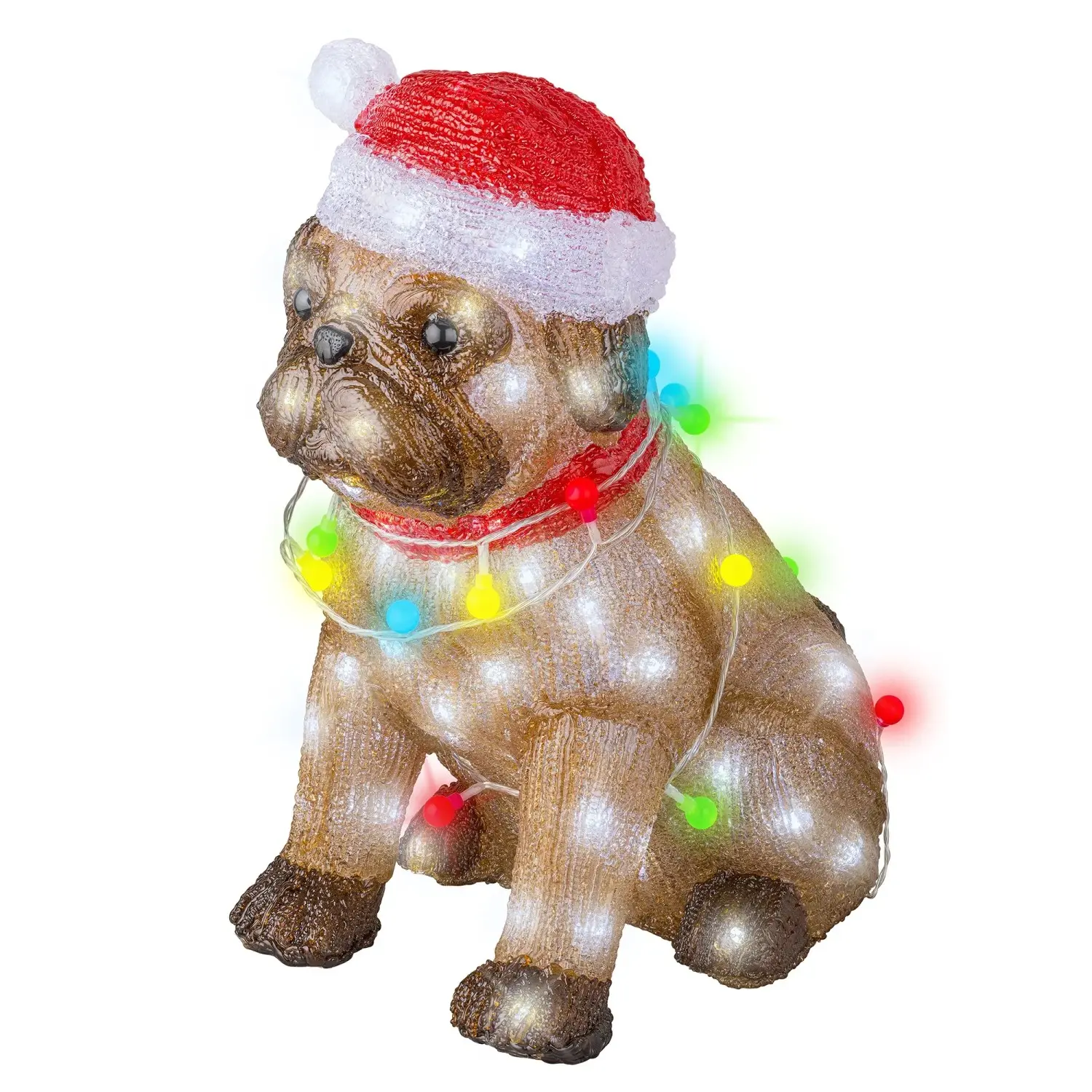 Lumineo Světelná figurka pes 100 LED studená bílá, 34 x 24 x 42 cm