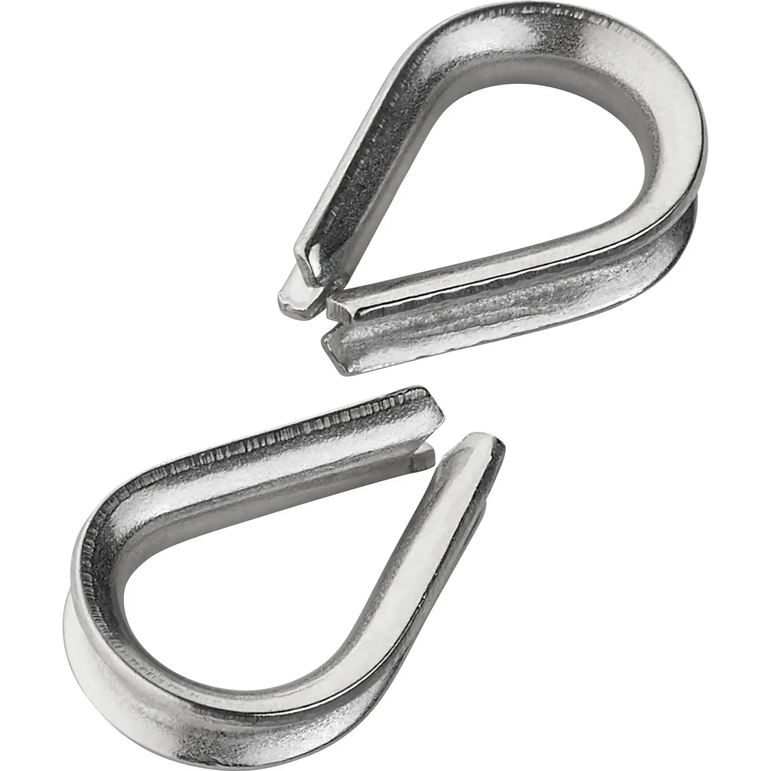 LUX-TOOLS Lanová očnice, nerezová ocel, 2 ks, 2 mm