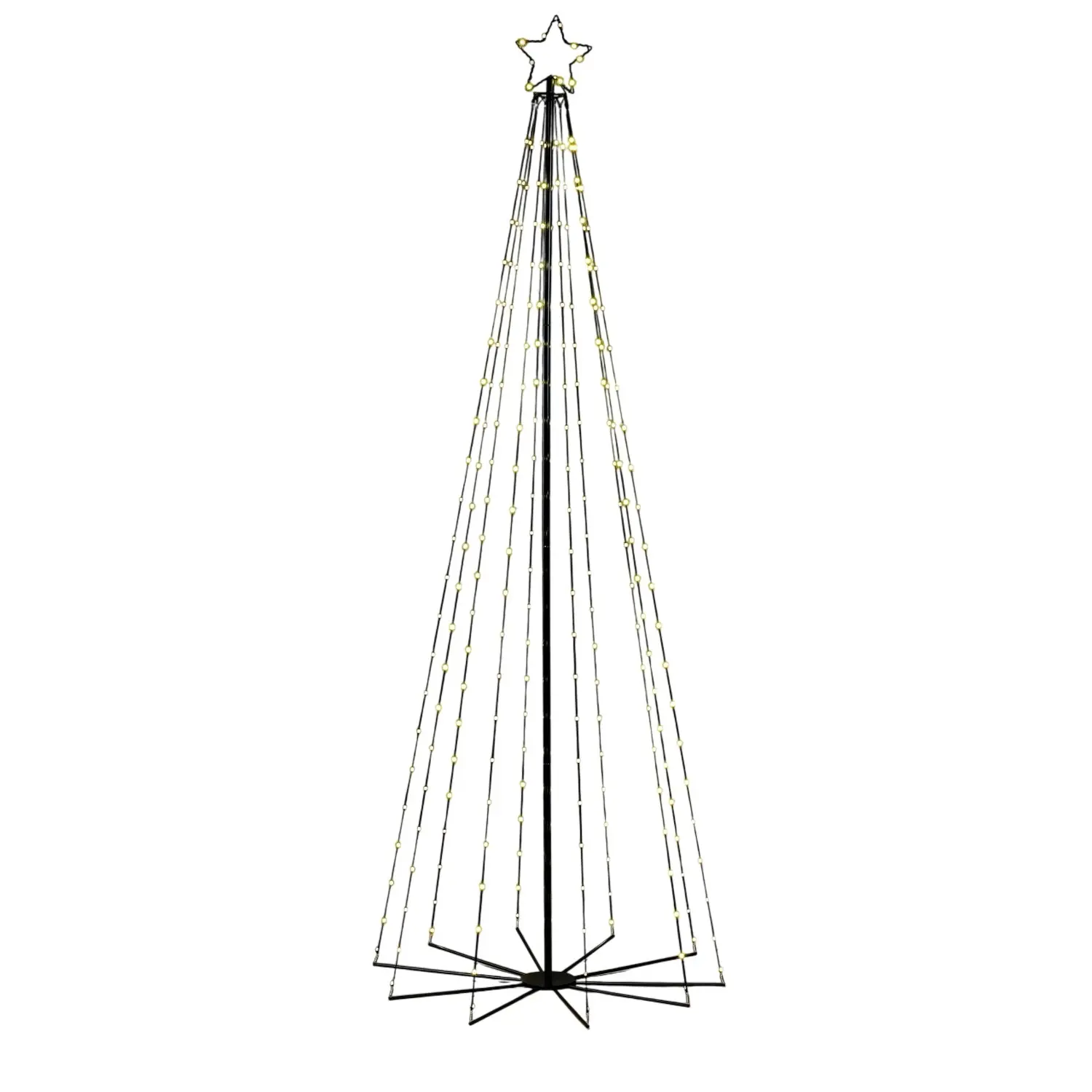 Luca Lighting Vánoční dekorace stromeček 290 LED teplá bílá, IP44, pr. 100x300cm