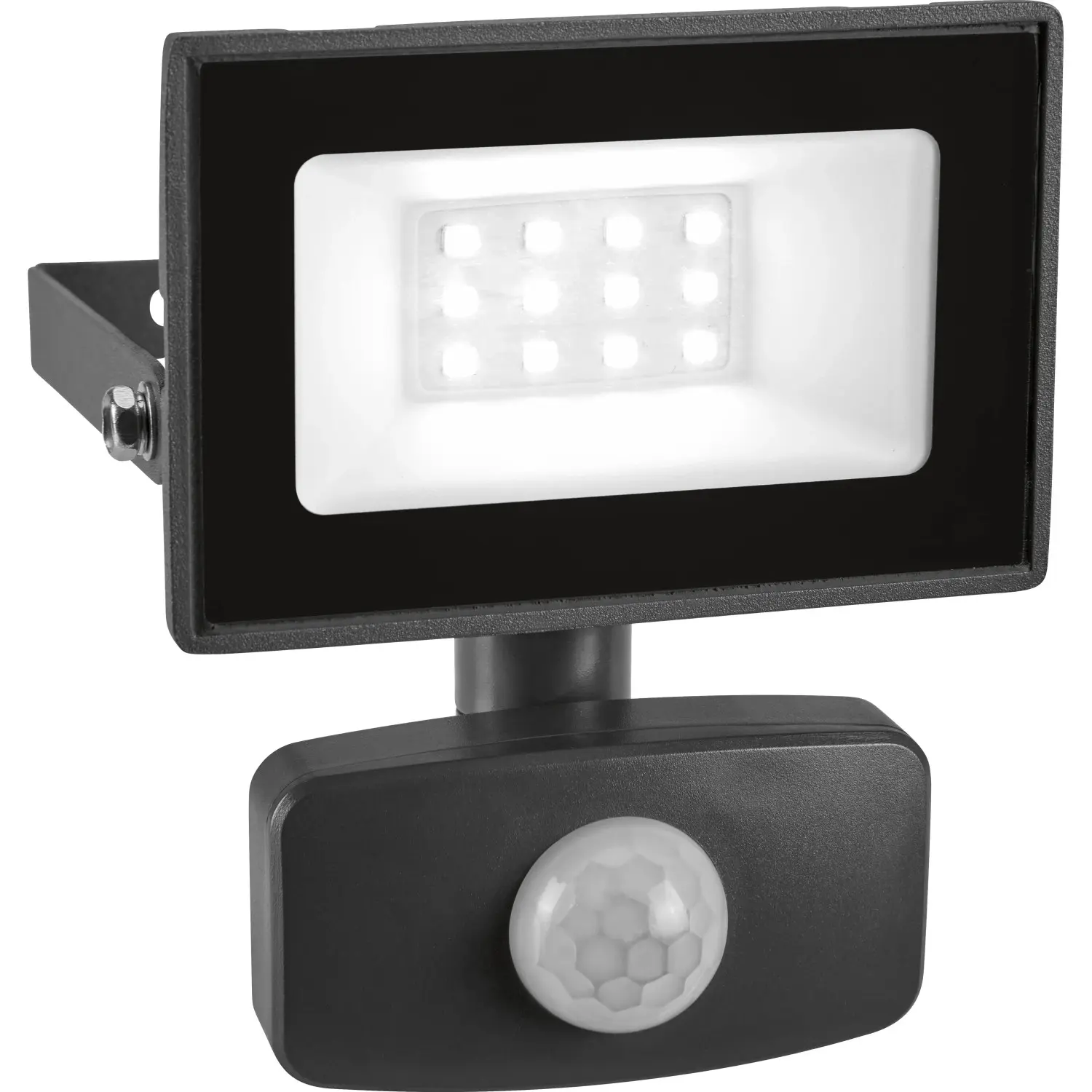BWO LED reflektor 10 W 900 lm 5000 K IP44 šedý 12 x 9 x 5 cm s detektorem pohybu