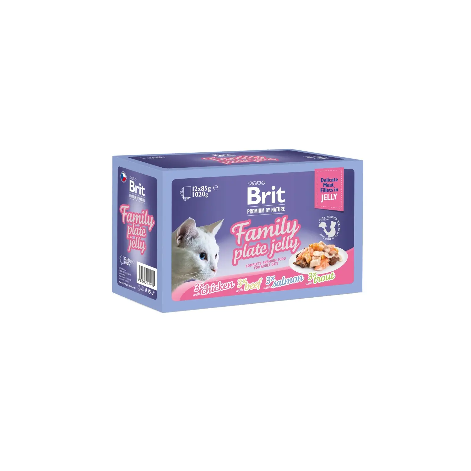 Brit Kapsička pro kočky Premium by Nature Cat Delicate Fillets 1020 g (12 x 85g)