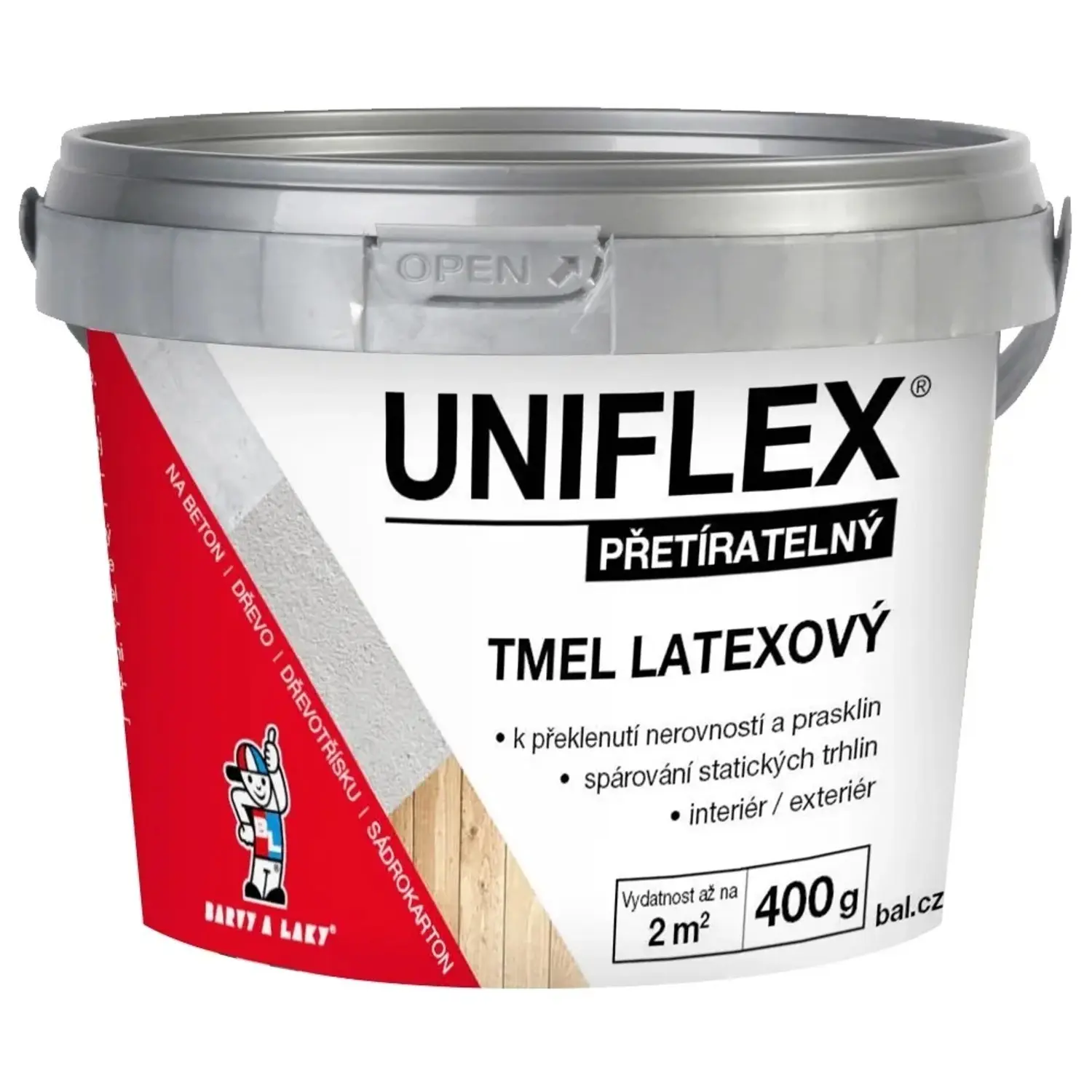 UNILFEX Latexový tmel na sádrokarton, zdivo a dřevo, 400 g