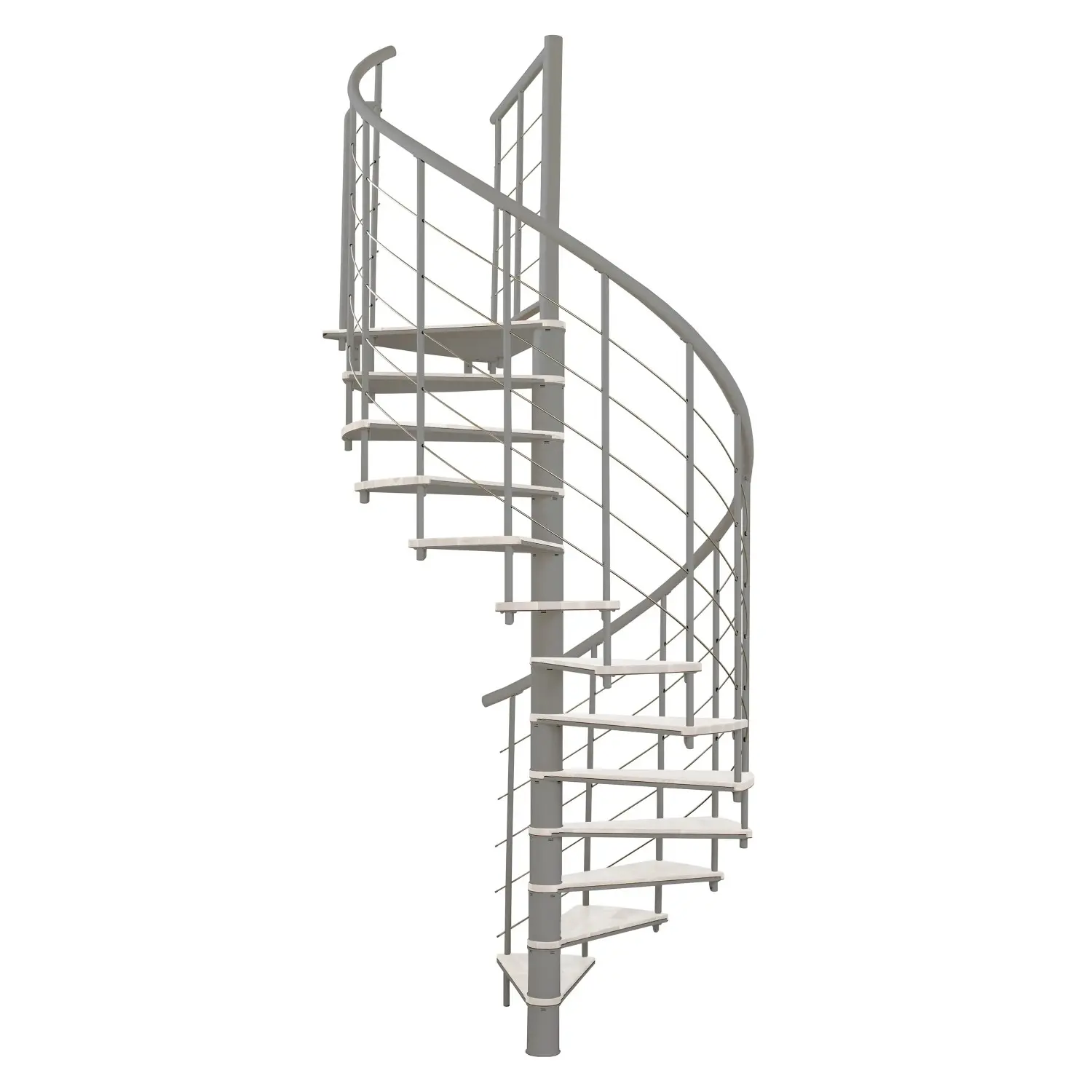 Minka STAIRS Kombinované točité schodiště Fusion bílá/šedá pr. 120 cm