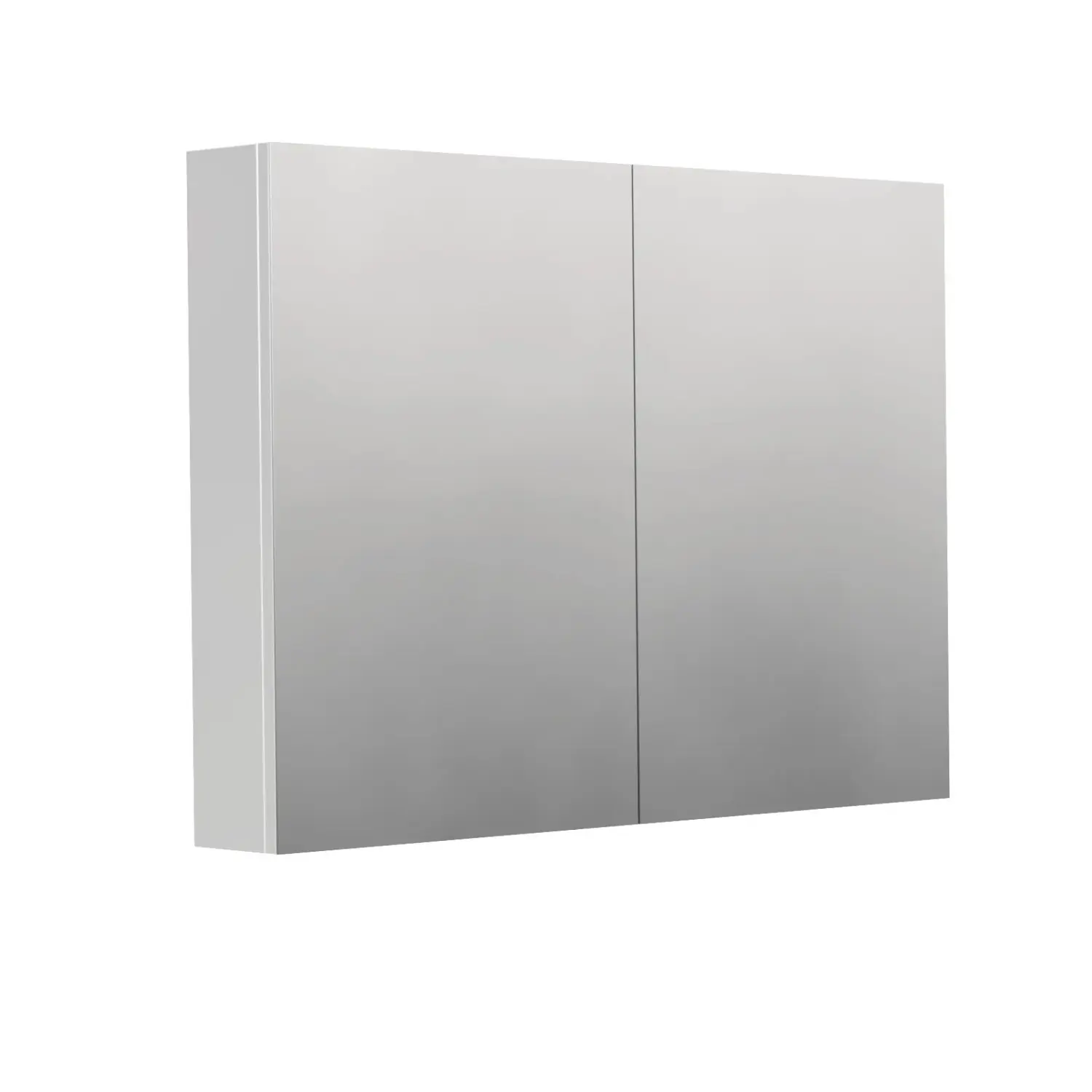 INTEDOOR Zrcadlová skříň BEE, 2 dveře, el. zásuvka, IP44, š. 100cm, bílá lesk