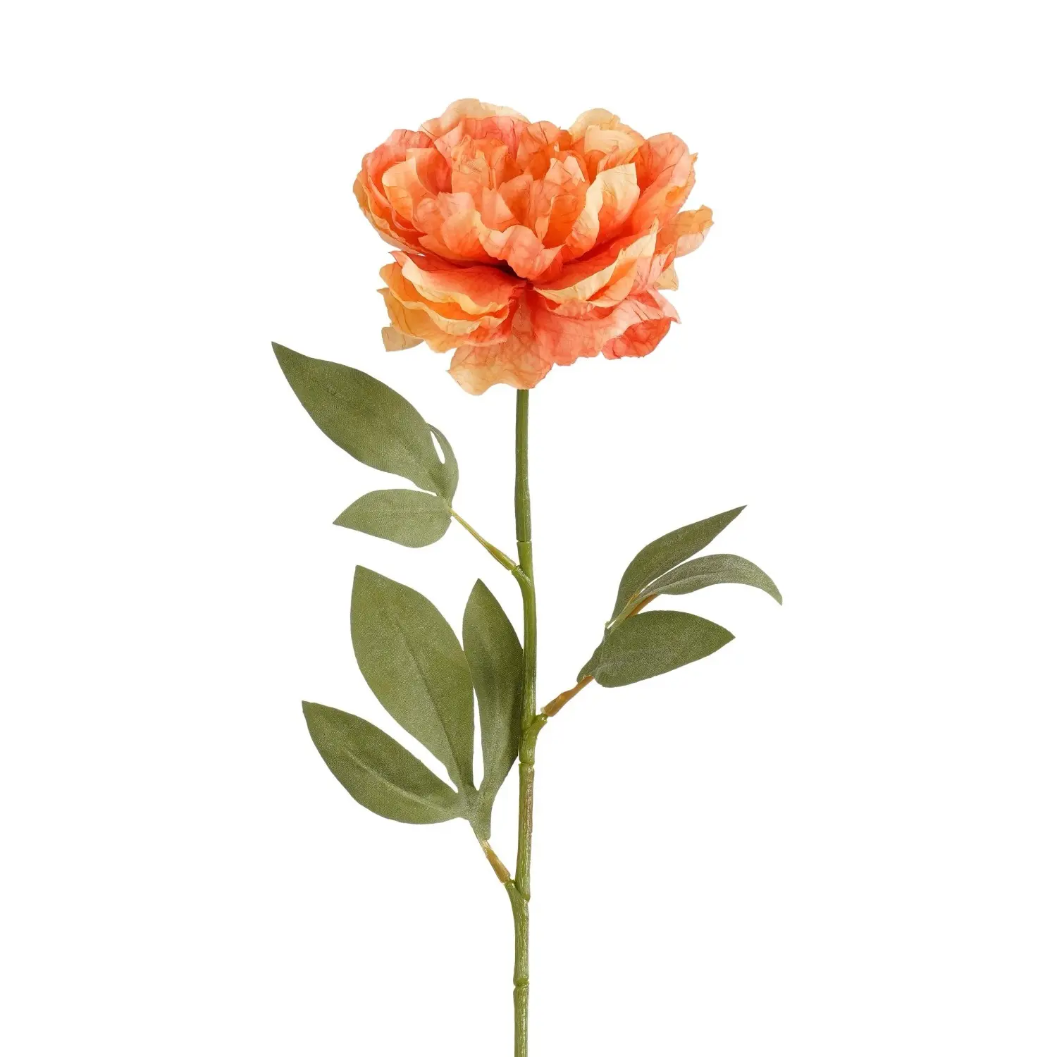 Mica Decorations Umělá květina pivoňka, oranžová, 59 cm