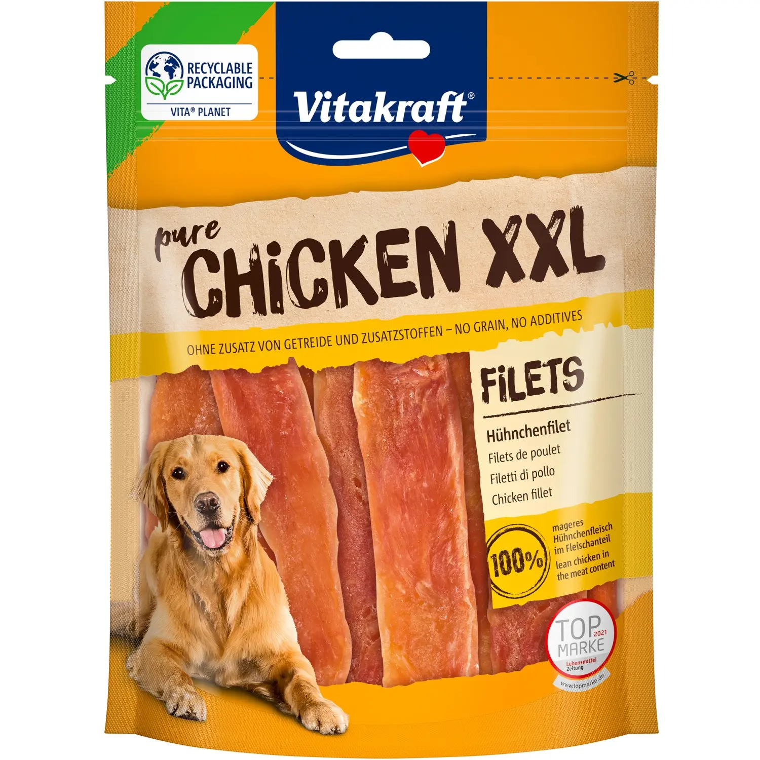 Vitakraft Masové filetky pro psy Filets XXL s kuřecím masem, 250 g