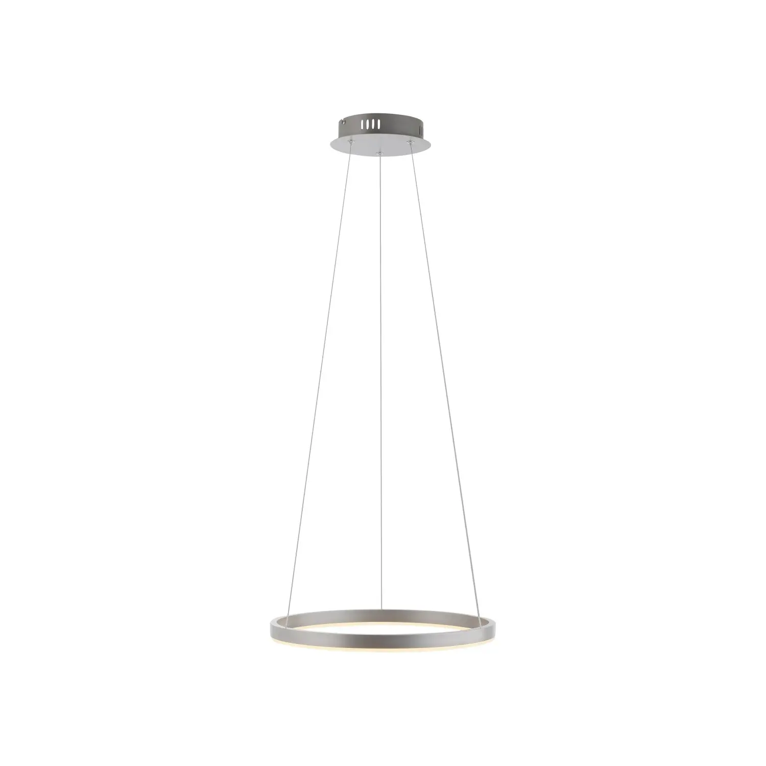 Just Light Závěsné LED svítidlo Ritus, 20W, 2650lm, hliníková, pr. 39,3 cm