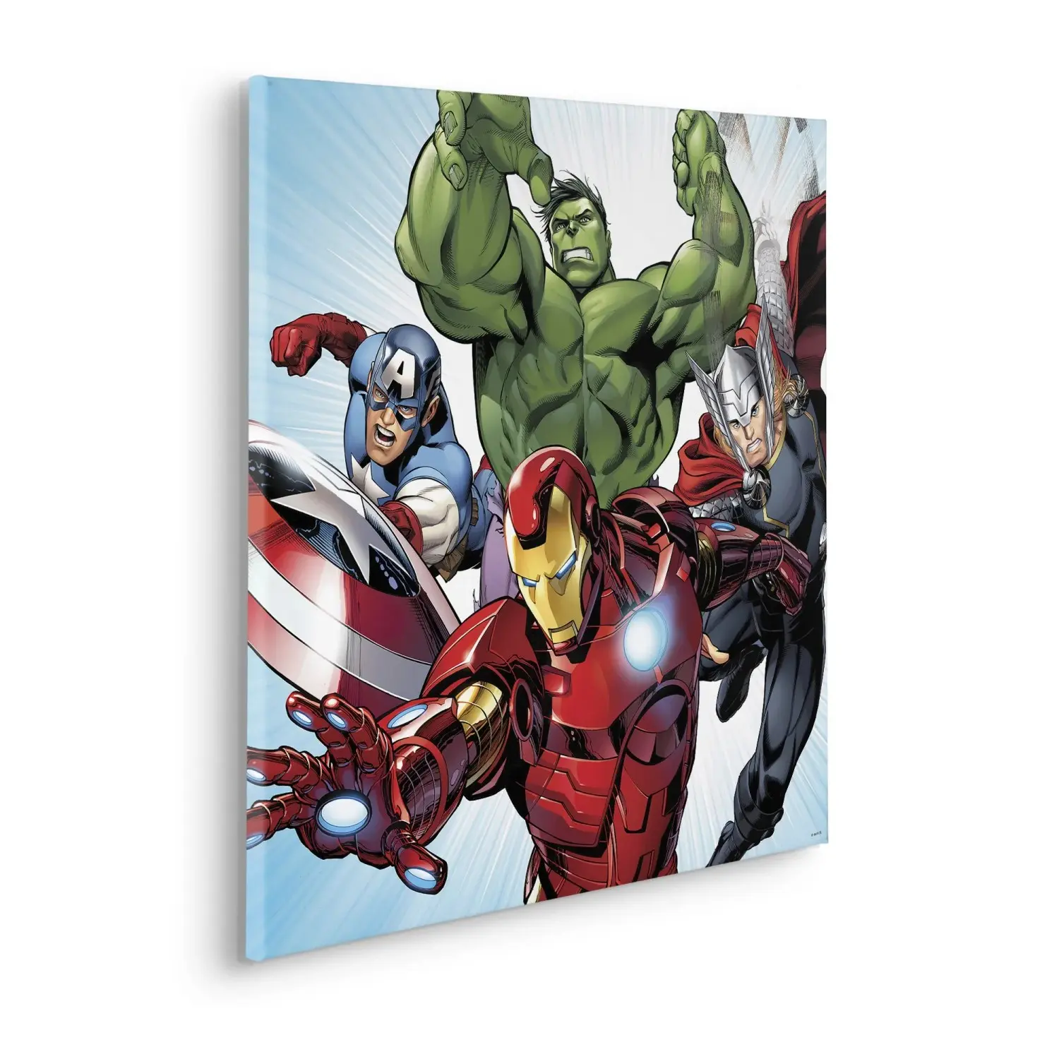 Komar Nástěnný obraz na rámu Marvel Avengers Teampower 60 x 60 cm