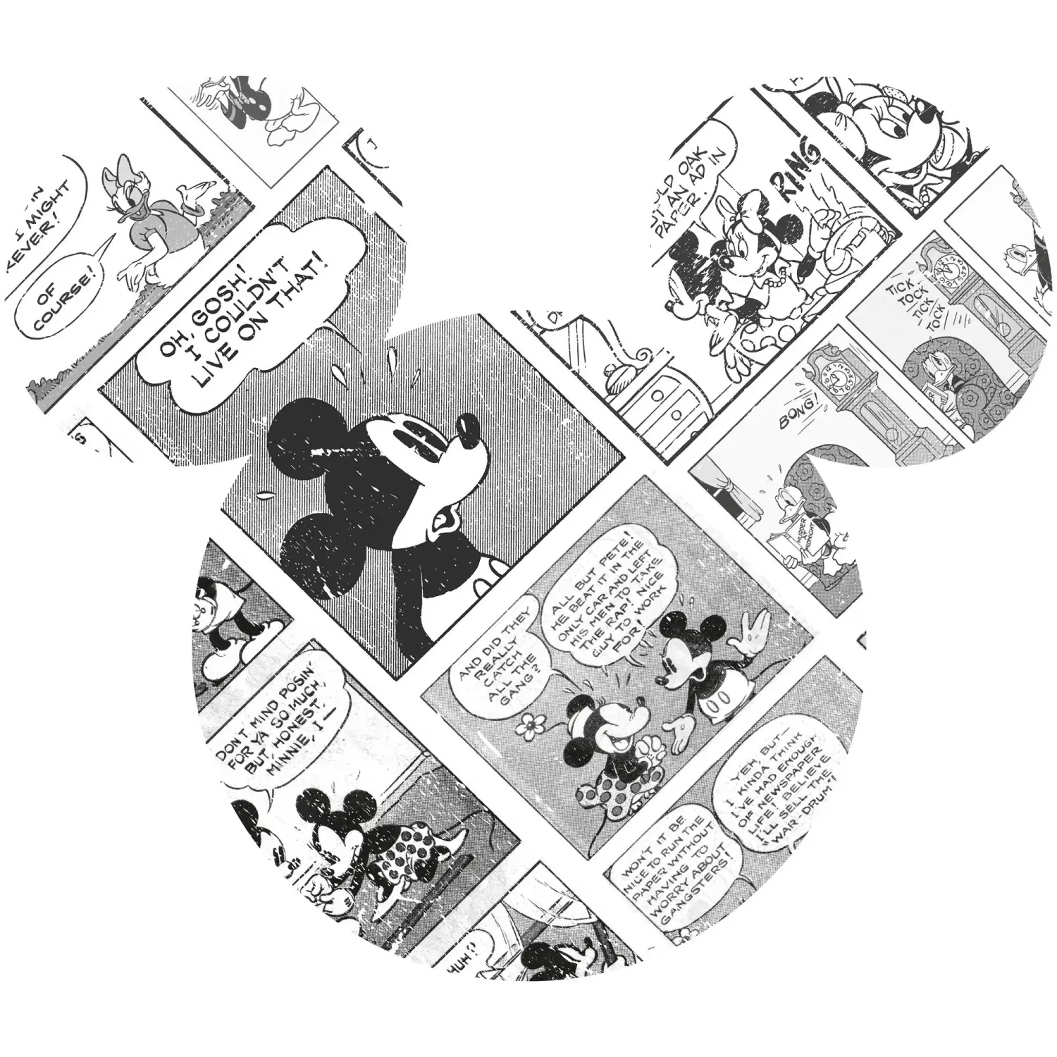 Komar Samolepicí vliesová fototapeta Dot Mickey Mouse Head Comic Cartoon pr.127