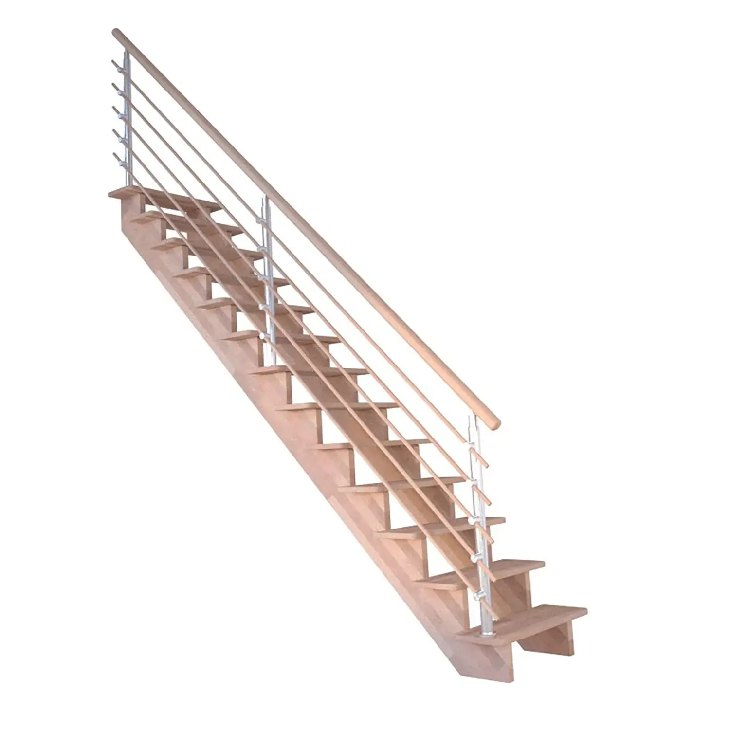 StarWood Schody Lindos Pro bukové rovné 100cm otevřené design. dřev. zábradlí