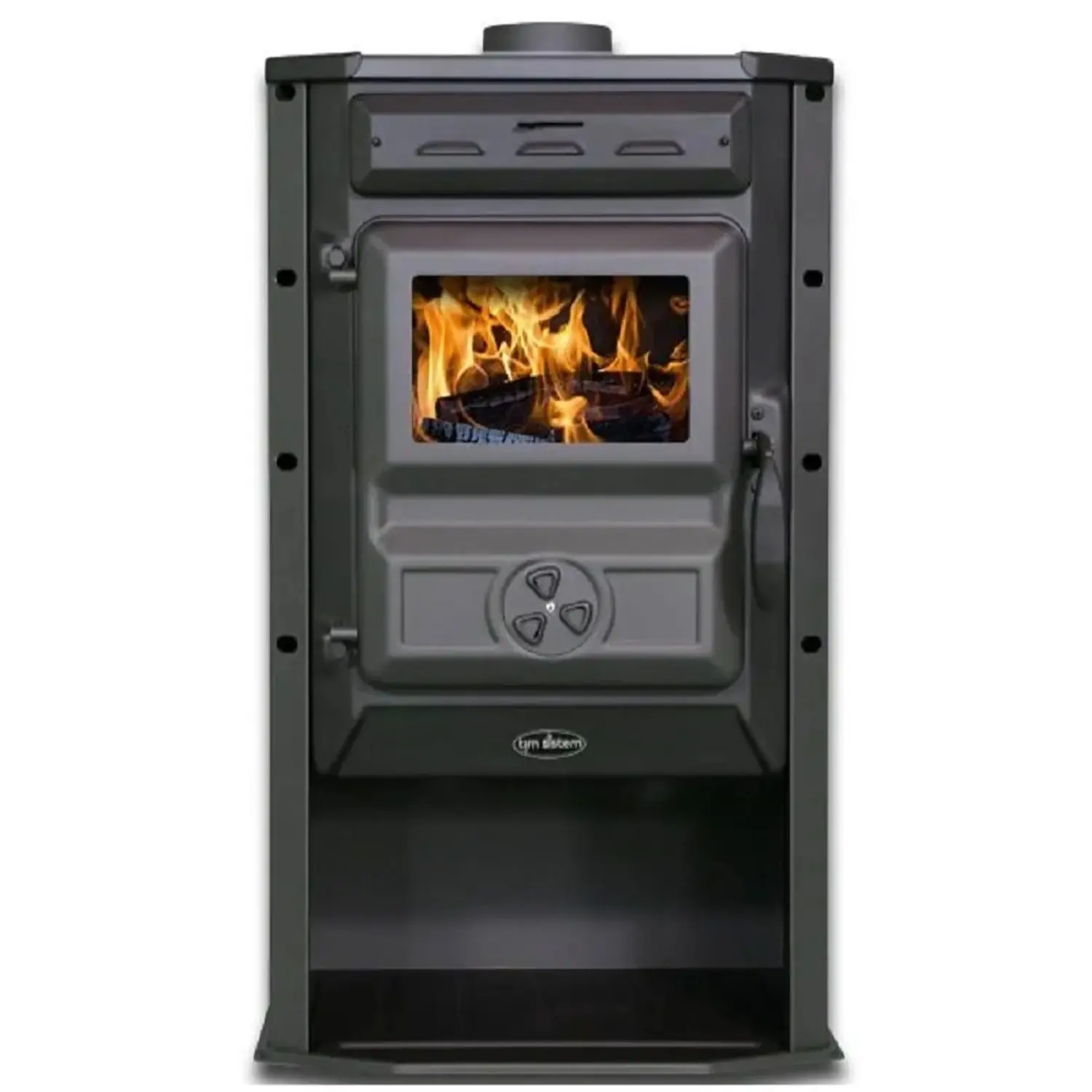 Tim Sistem Krbová kamna Čarobna pec, černá, 7 kW, 83,5 x 49 x 51 cm