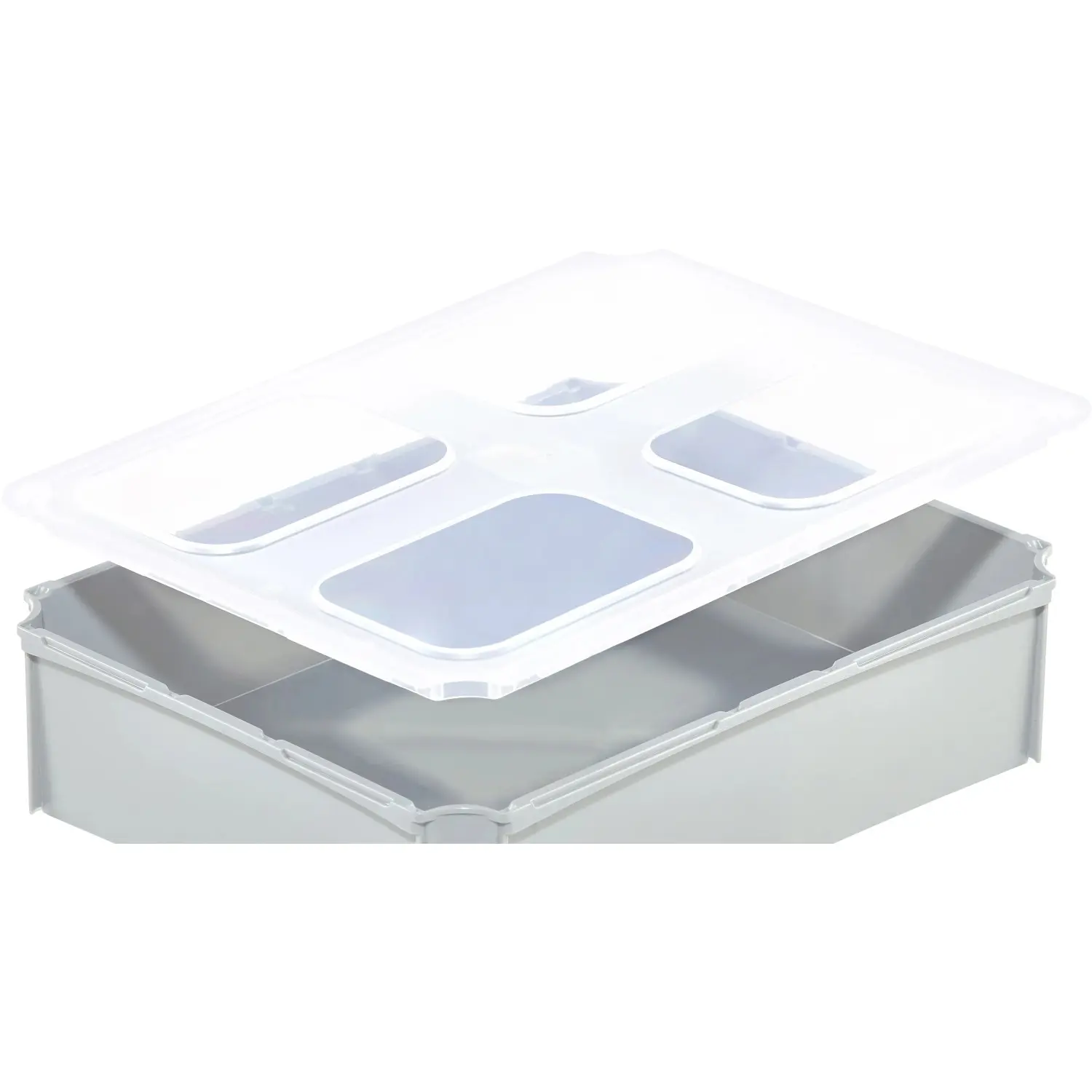 Surplus Systems Víko k příčnému boxu 1/2 pro eurobox, transparentní