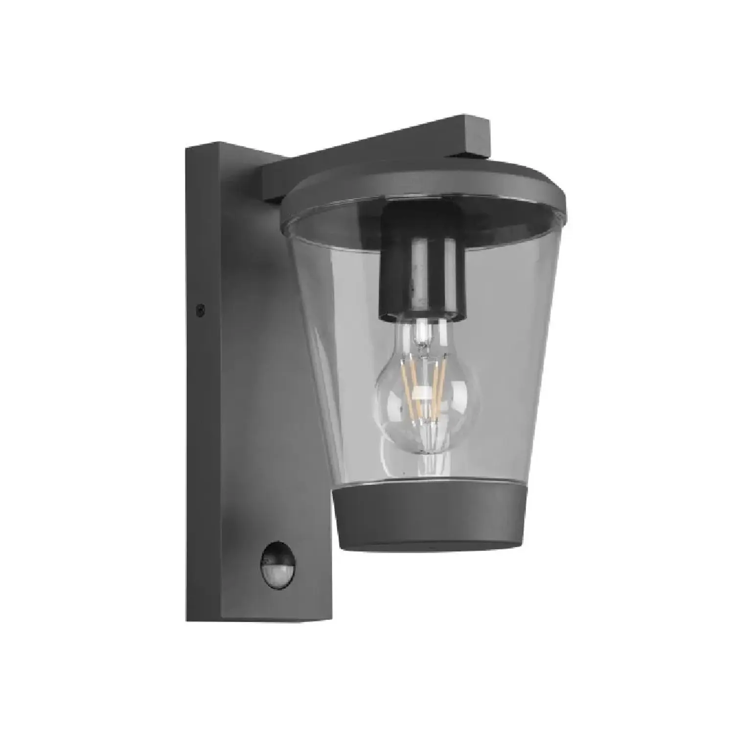 Trio LED venkovní nástěnné svítidlo Cavado, E27, IP44, antracit., 28 x 16 cm
