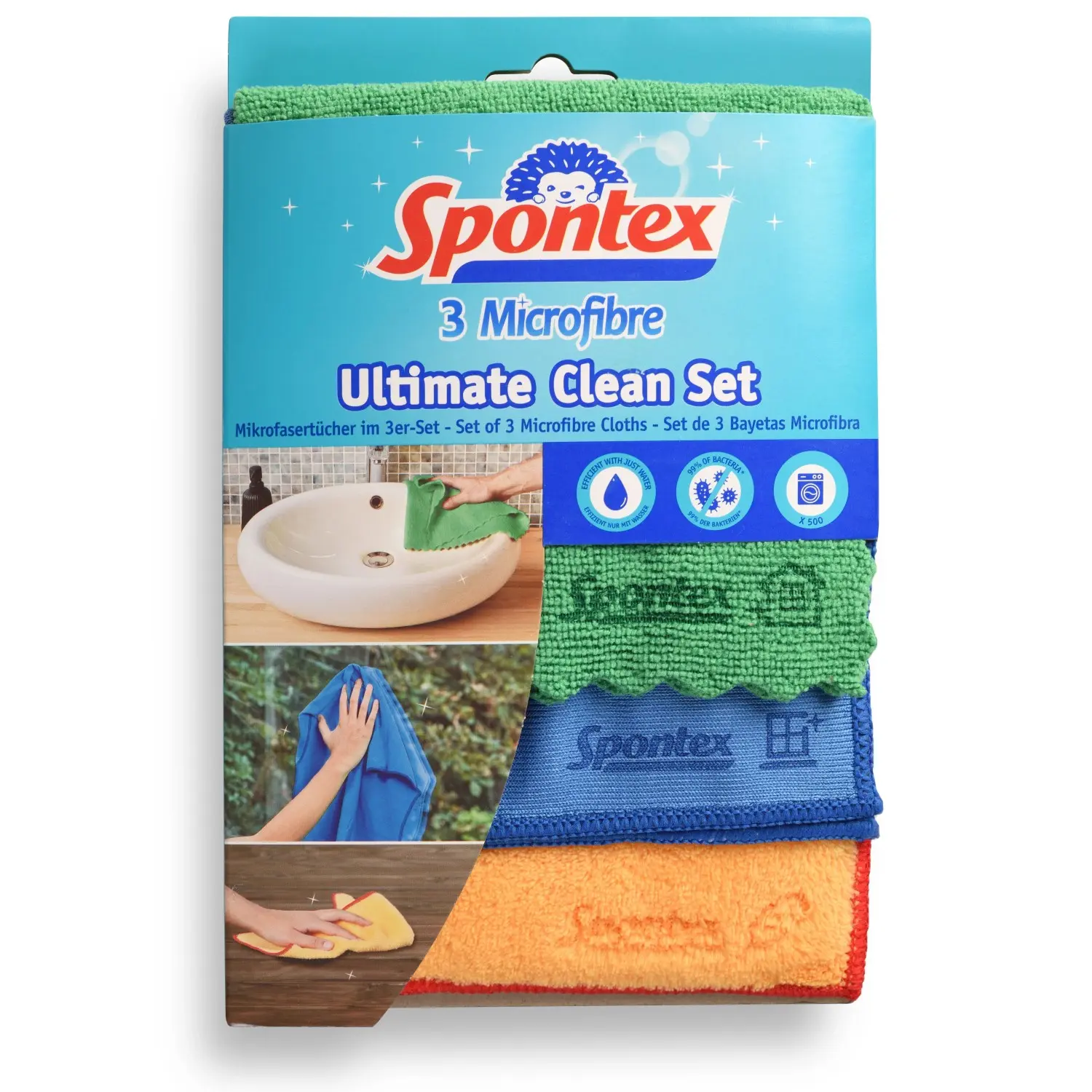 Spontex Microfibre Ultimate Clean Set utěrka 3 ks