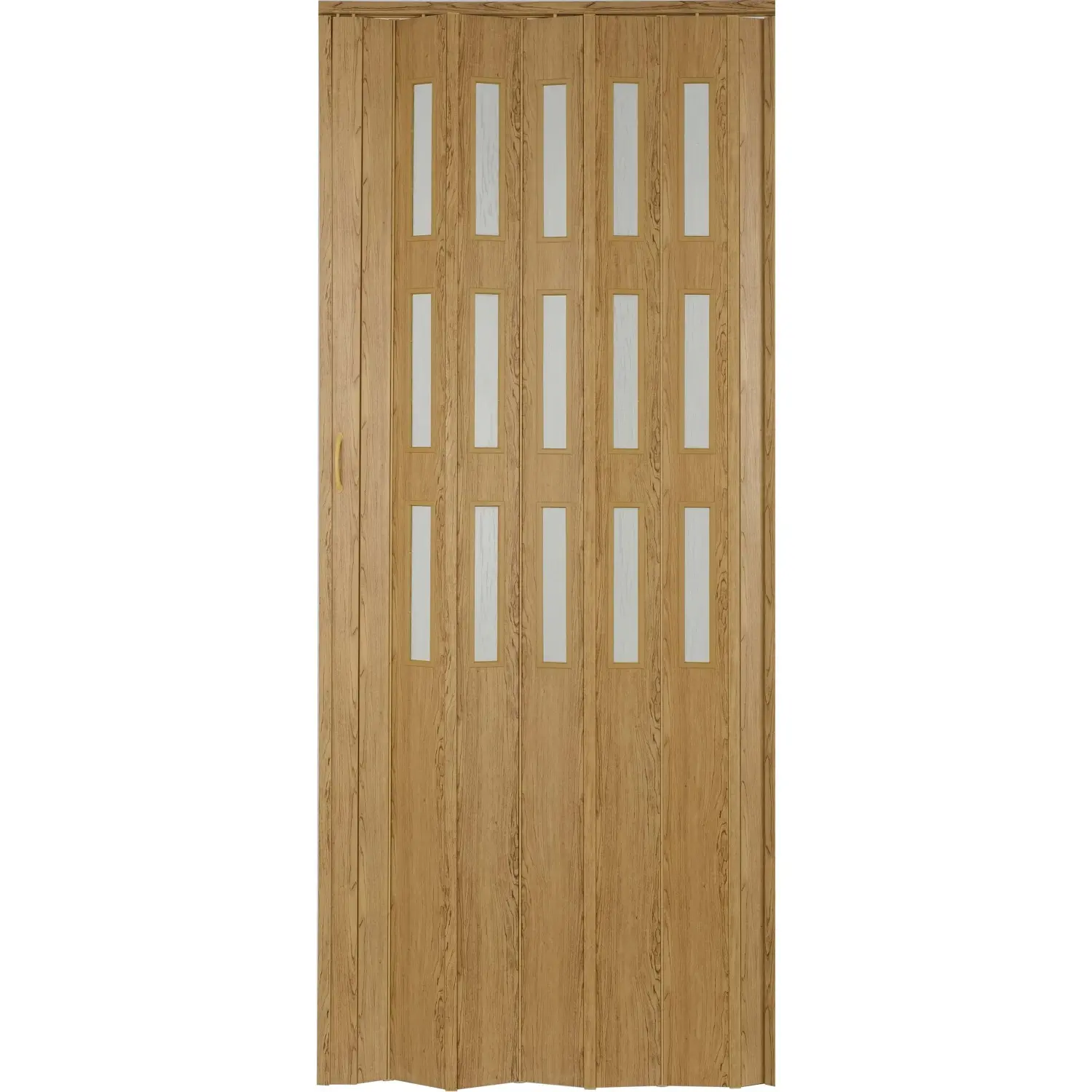 HOPA Plastové shrnovací dveře Matrix prosklené buk rustikální 87 x 200 cm