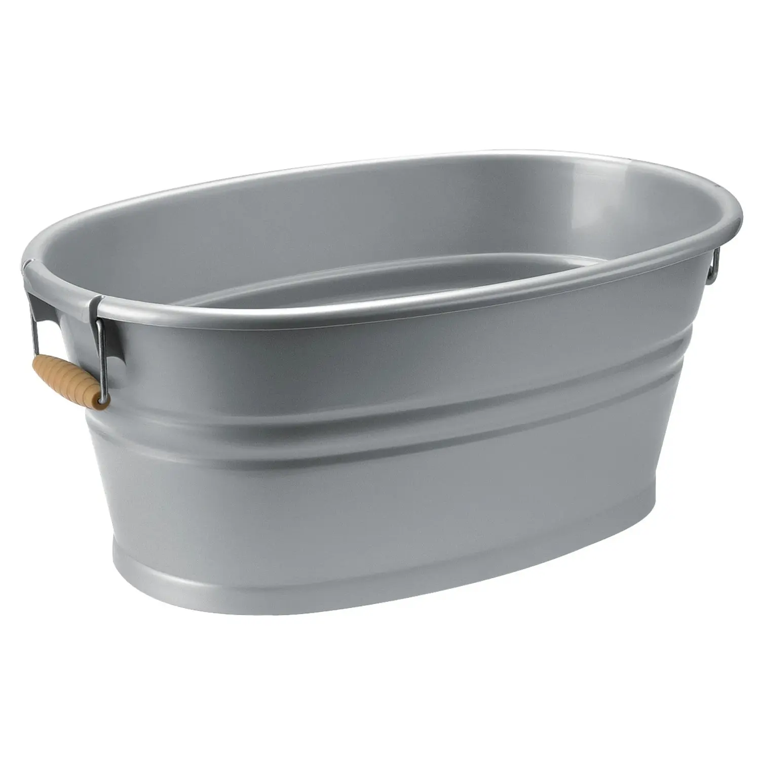 škopek 28l NOSTALGIA ovál, stříbrné, 59x39x25cm Tontarelli, plast