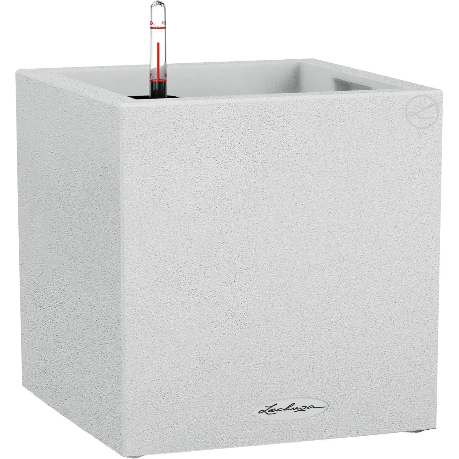 Lechuza Květináč Canto Stone Low 30 bílý, 300 x 300 x 560 mm