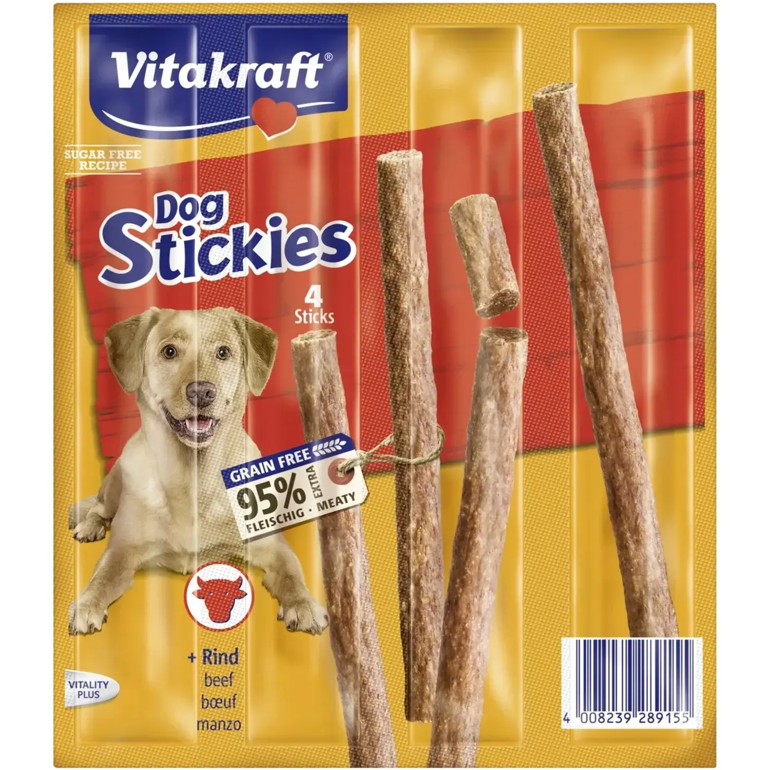 Vitakraft Pochoutka pro psy Dog stickies hovězí 12 g