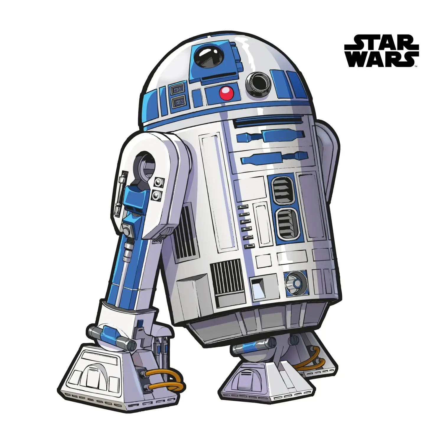 Komar Samolepicí vliesová fototapeta Star Wars XXL R2D2 127 x 120 cm